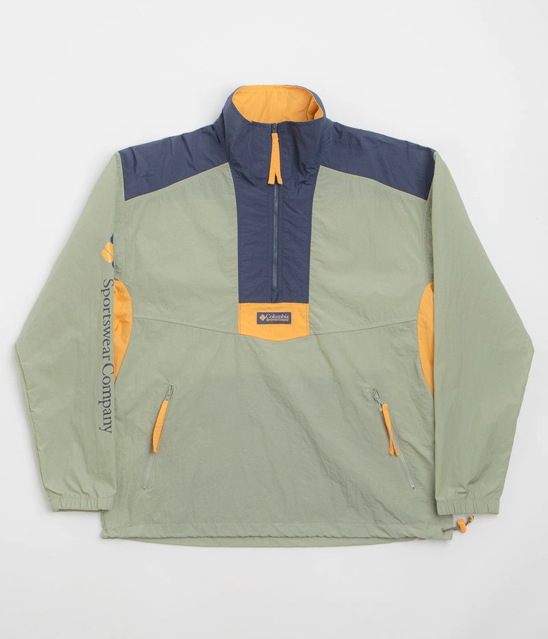 Columbia Riptide II Retro Windbreaker Anorak - Safari / Nocturnal Diploma Stretchable Fabric