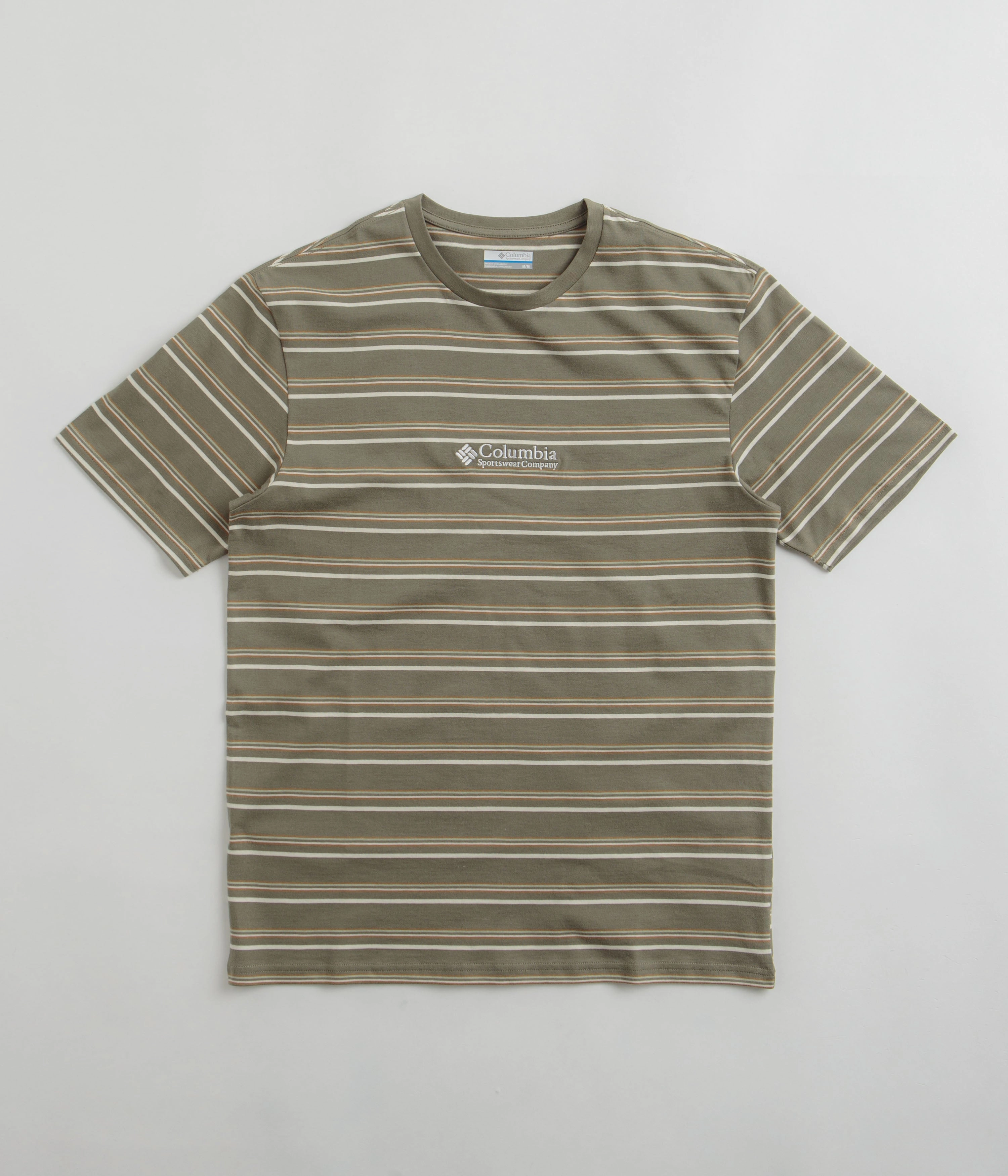 Movie Columbia Somer Slope Striped T-Shirt - Stone Green