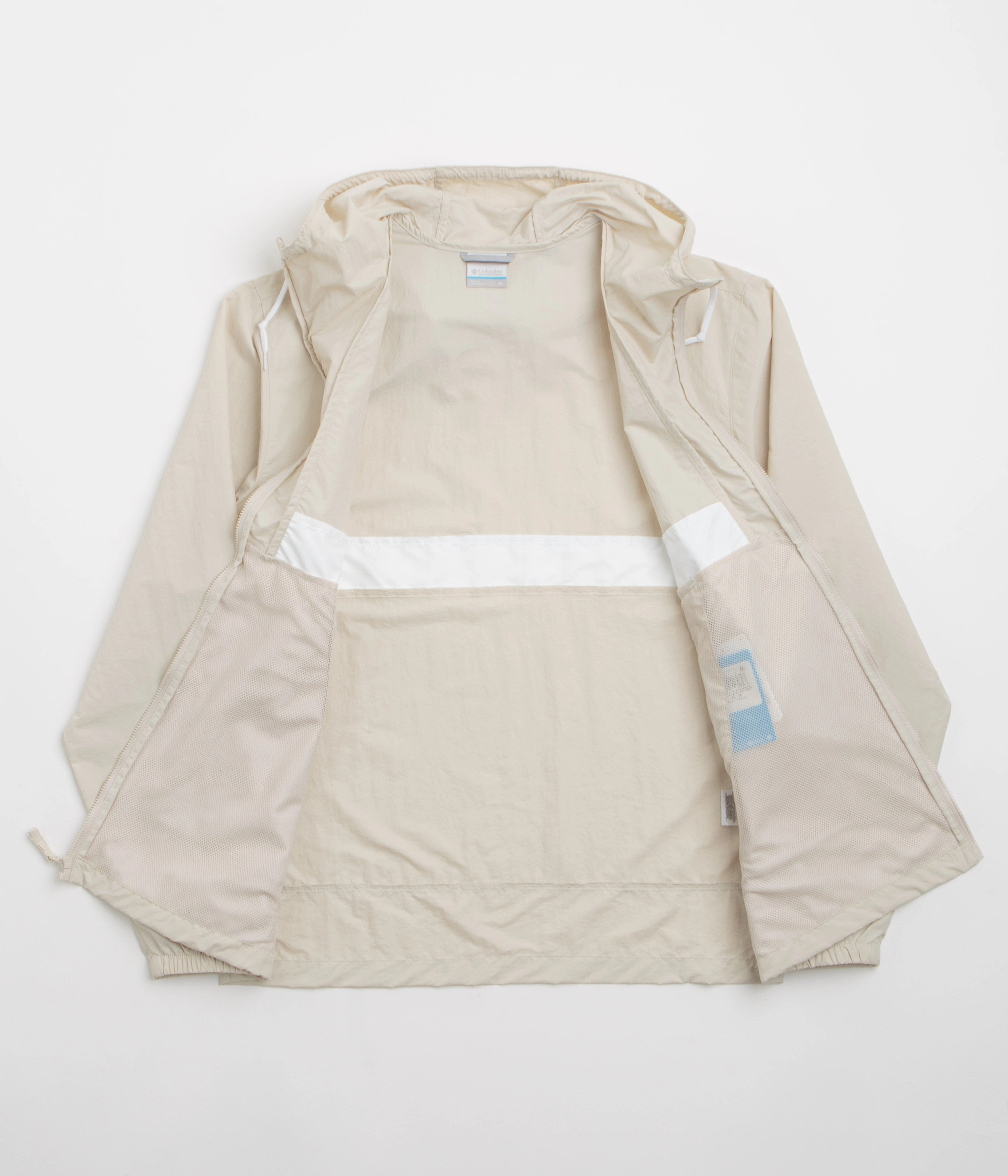 Columbia Spire Valley Hooded Windbreaker Jacket - Dark Stone / White Price