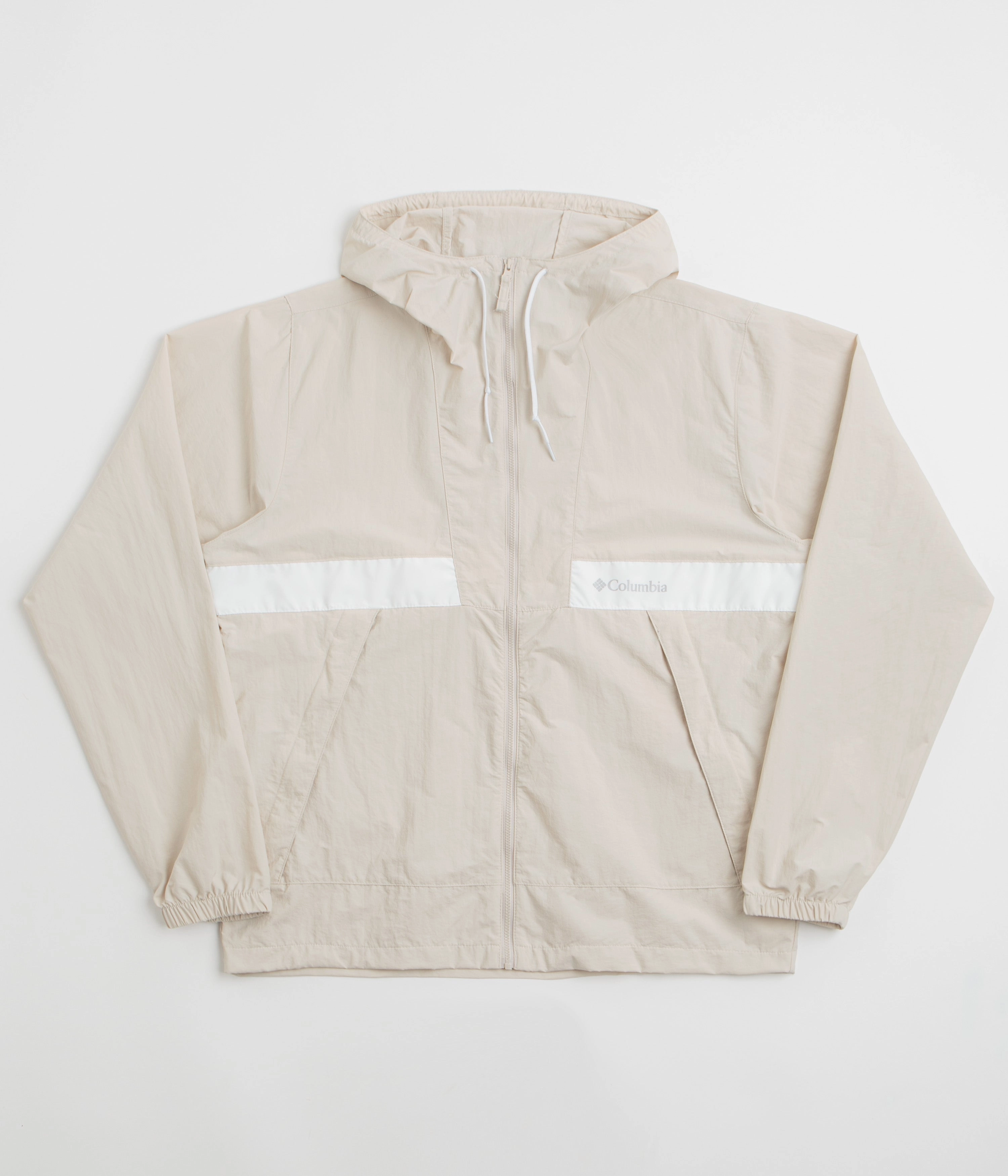 suitable for casual gatherings Lightweight Outerwear Columbia Spire Valley Hooded Windbreaker Jacket - Dark Stone / White