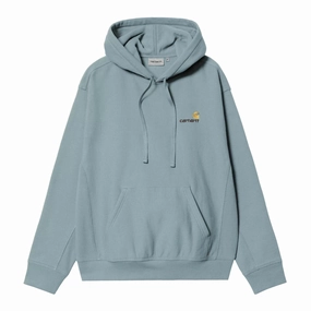 Barbecue wear Sport Night Carhartt WIP Hooded American Script Sweat Hoodie - Citadel