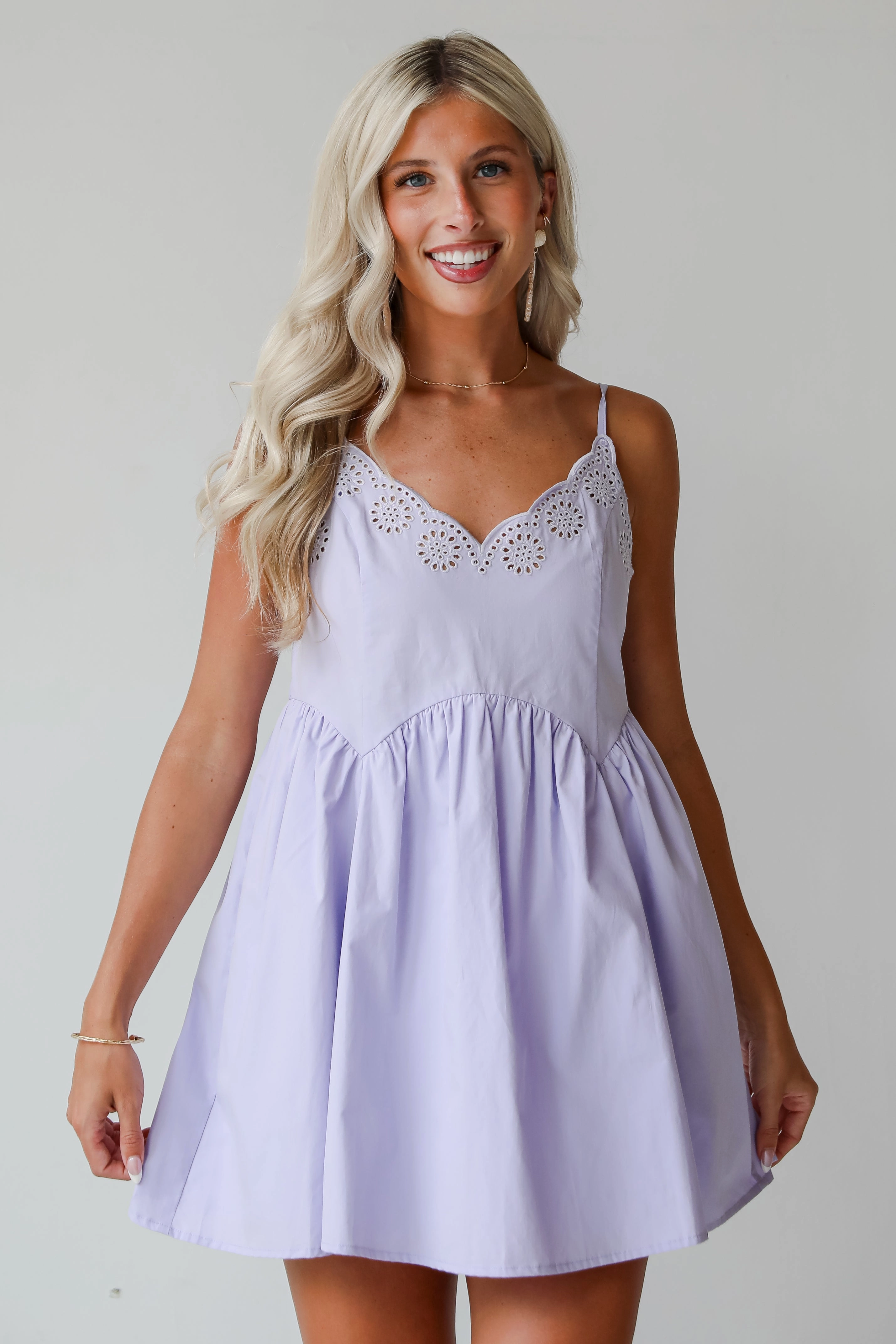 Everyday Layers FINAL SALE - Sweetly Darling Eyelet Mini Dress