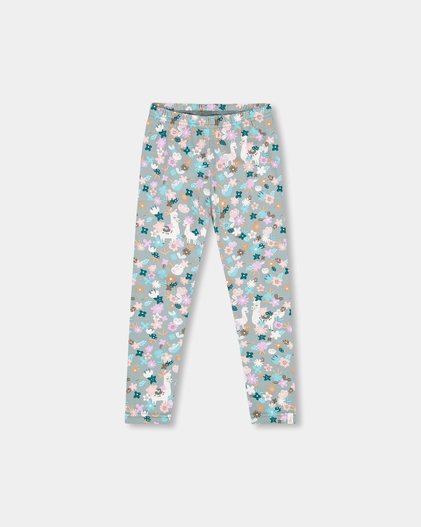 Organic Cotton Leggings Blue Llama Print Street Style