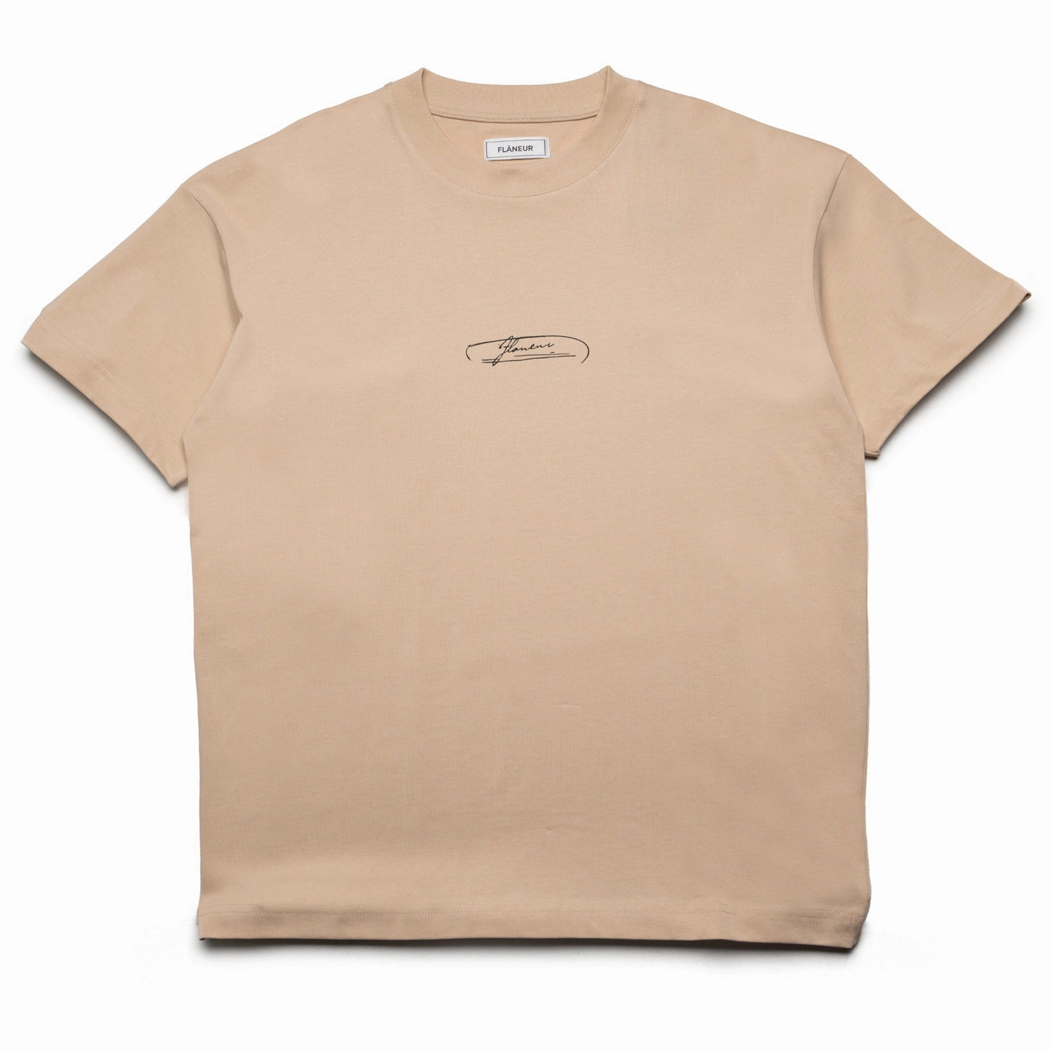 cycling event Flaneur Letter Tee - Tan