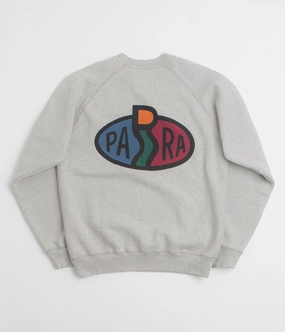 by Parra Legs Logo Crewneck Sweatshirt - Heather Grey swimming suitable