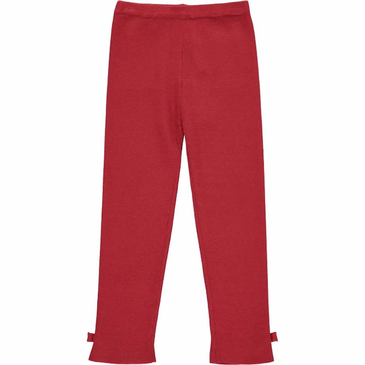 Girl's Olive Leggings In Burgundy Sleek Waist Breathable Motion