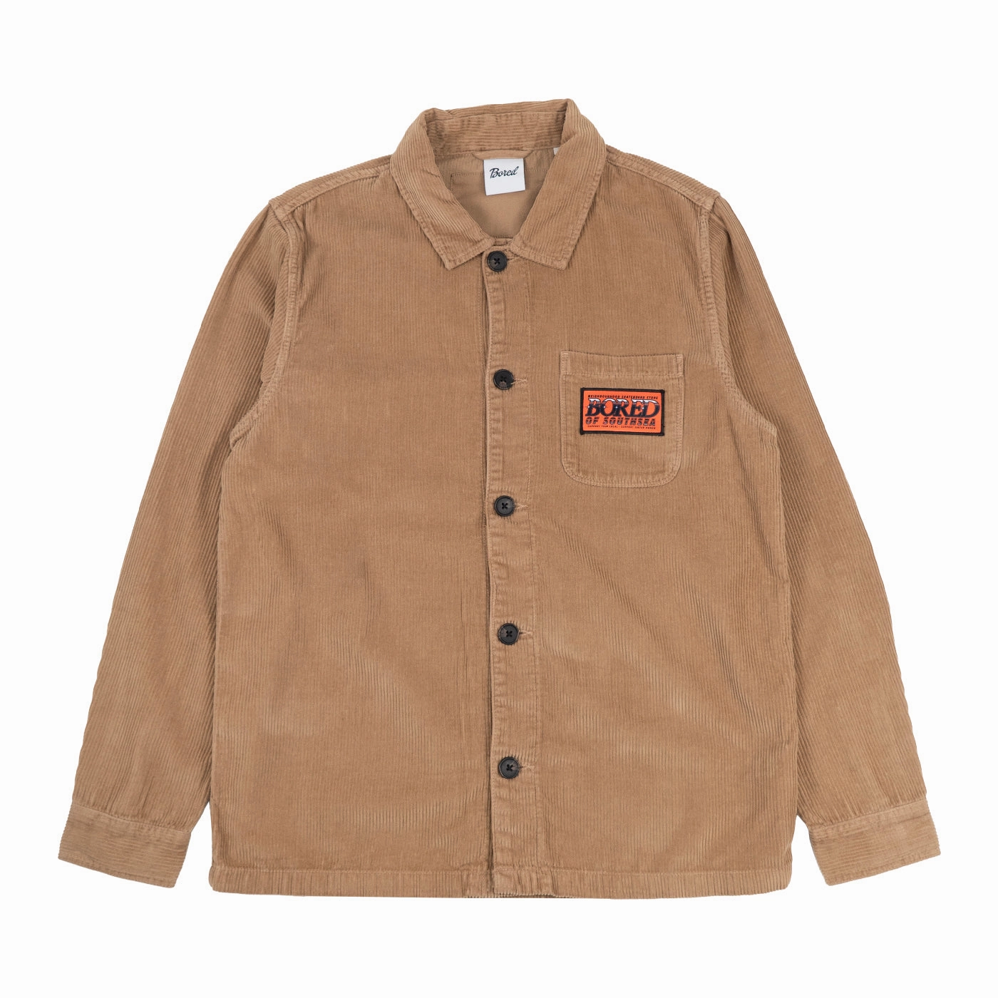 Casual Friday Bored of Southsea Neighbourhood Corduroy L/S Overshirt - Washed Camel