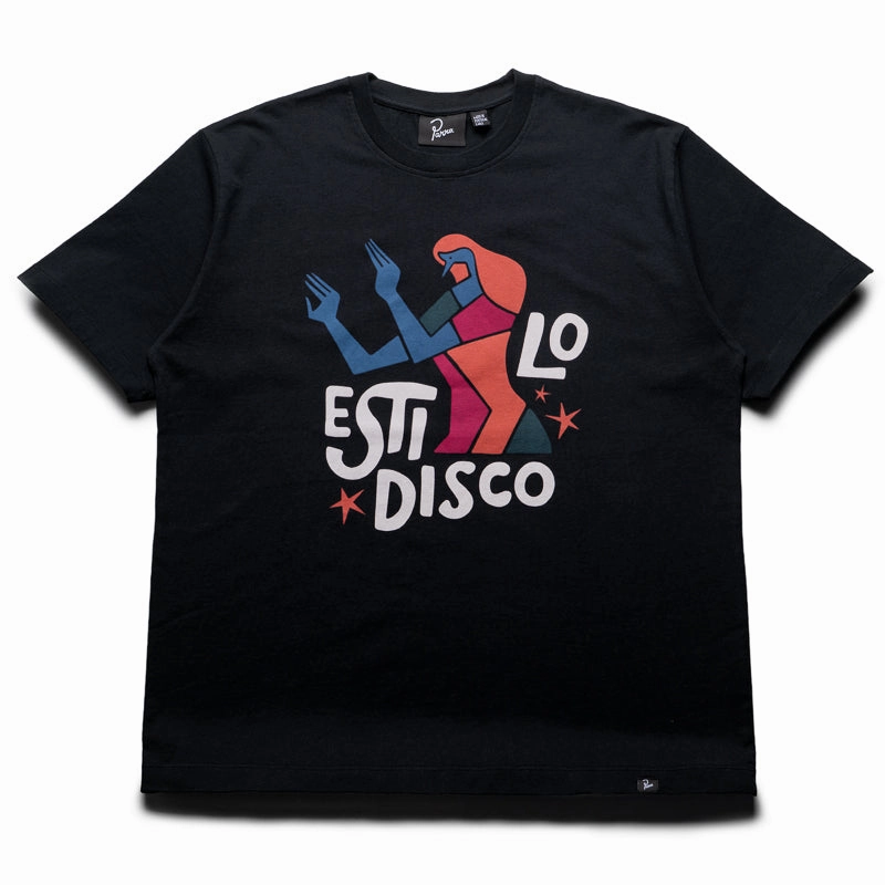 Parra Estilo Disco Tee - Black Circular Knit Collar Sleepwear