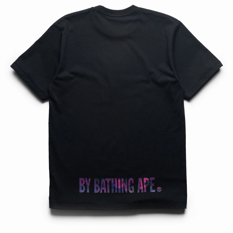 A Bathing Ape Color Camo Ape Face Sta Tee - Black/Purple casual event hypoallergenic