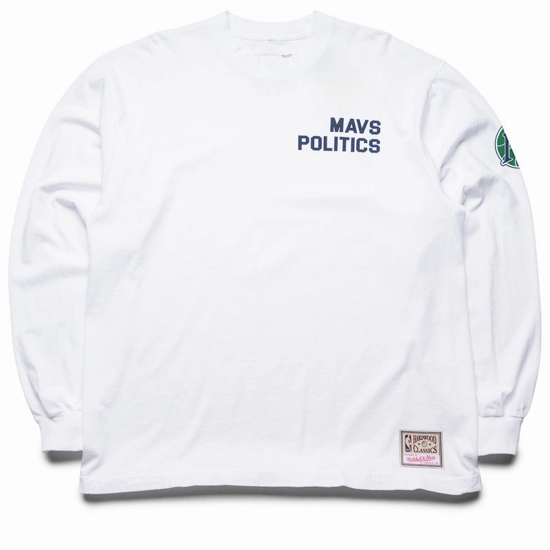 Politics x Dallas Mavericks x Mitchell & Ness L/S Tee - White Zumba