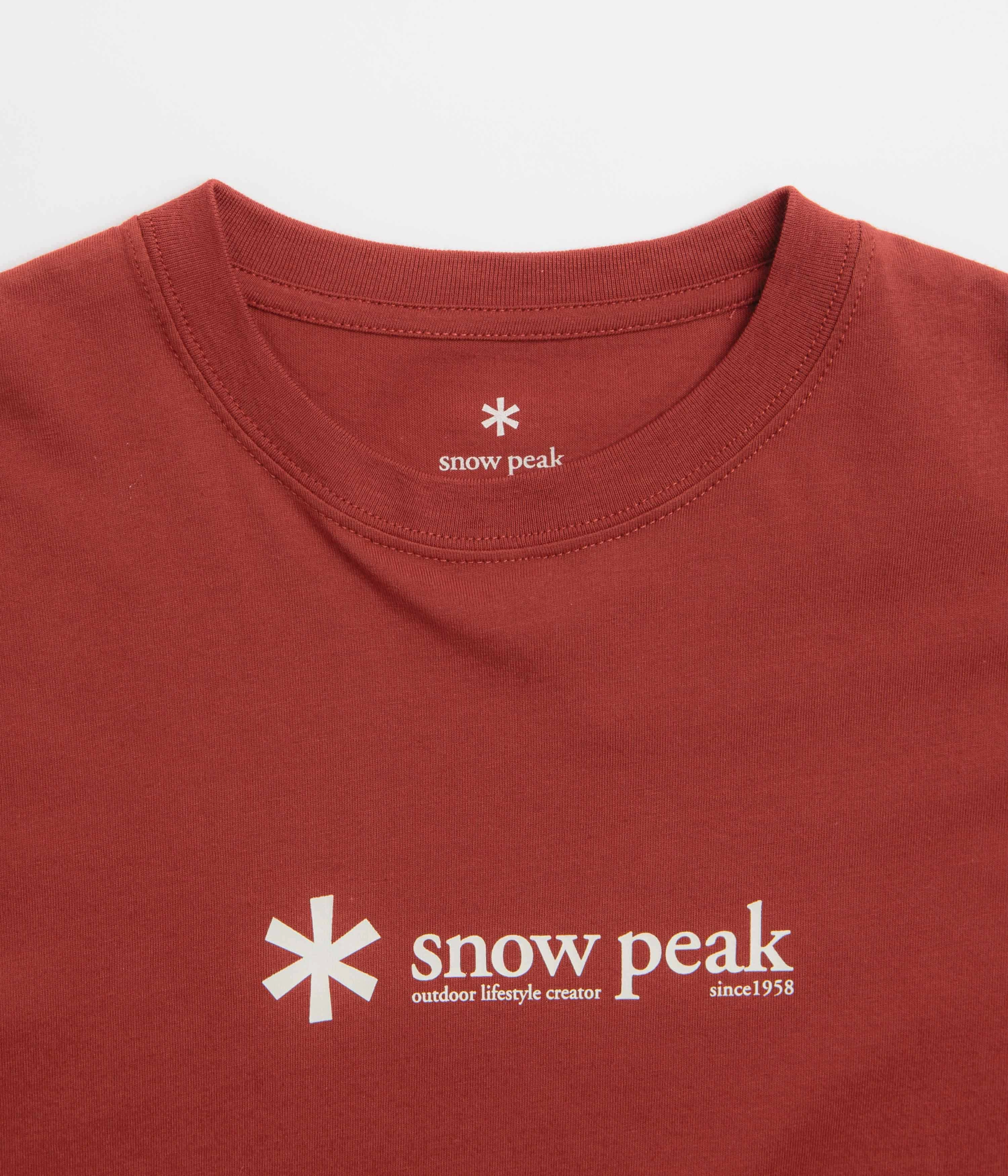 Snow Peak Soft Cotton Logo T-Shirt - Red Pockets Workwear