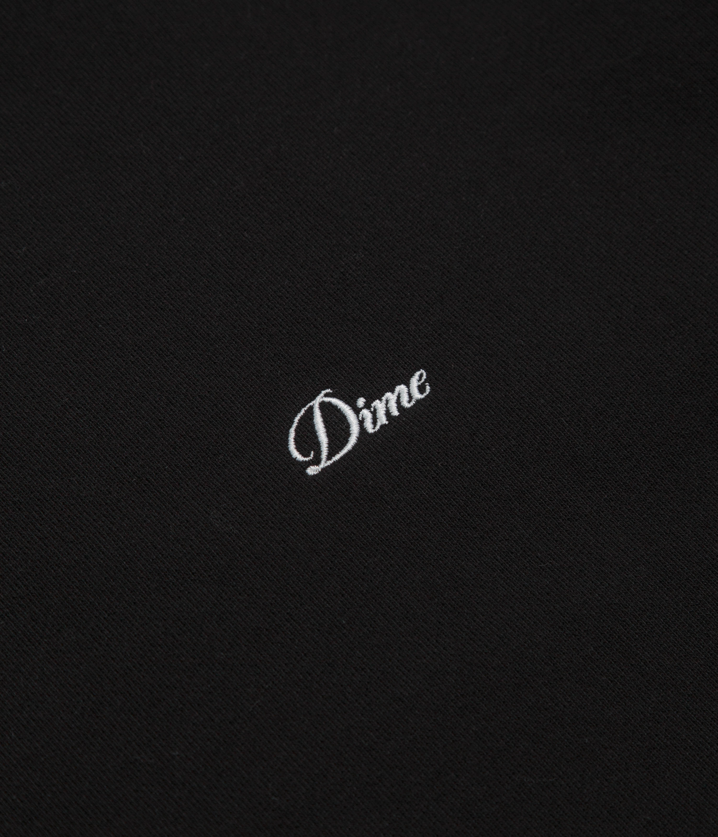 Chill Wearable Dime Cursive Small Logo Crewneck Sweatshirt - Black