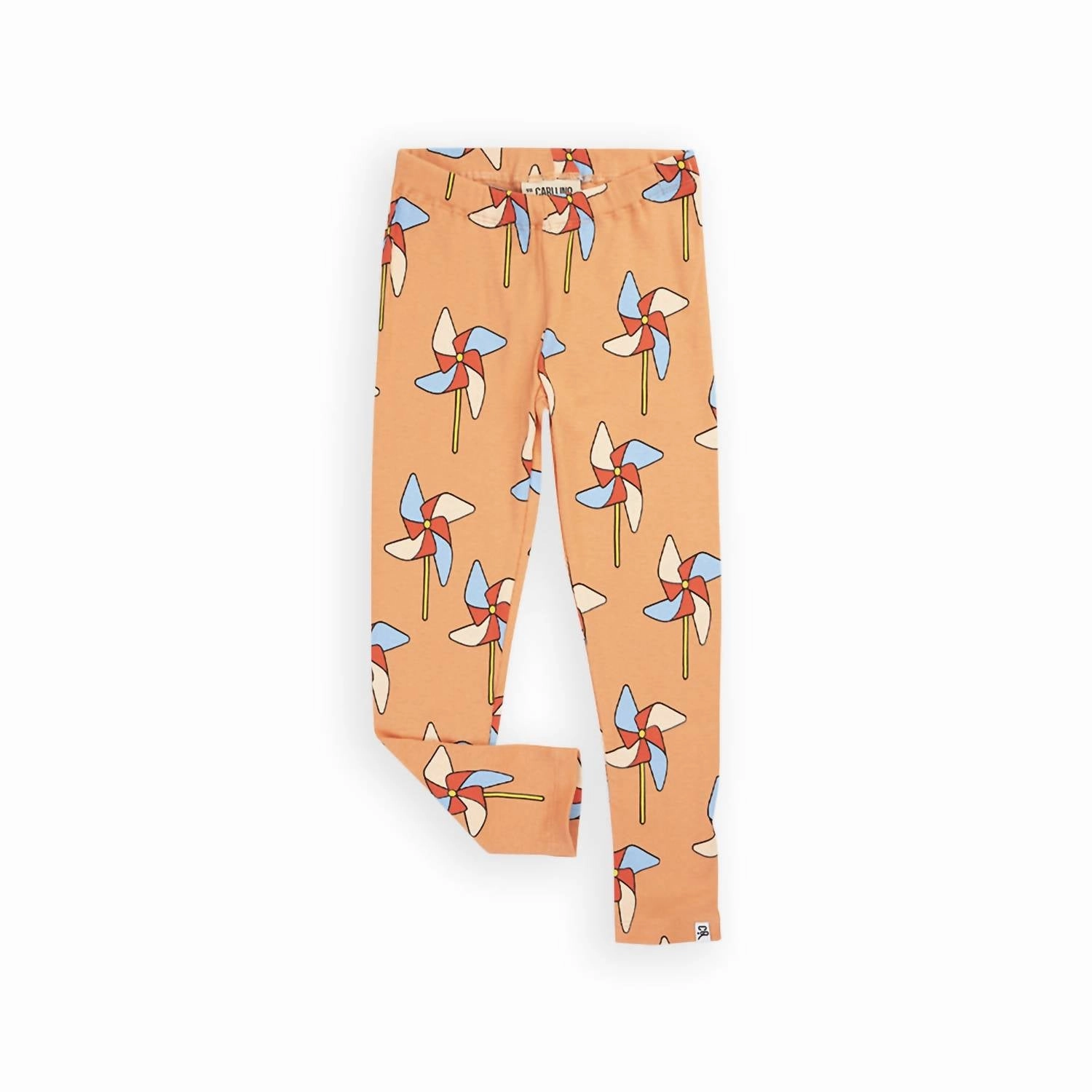 High Mobility Girl's Printed Legging In Peach