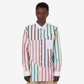 COMME des GAR?ONS Shirt Cotton / Stripe Durable Button Closures