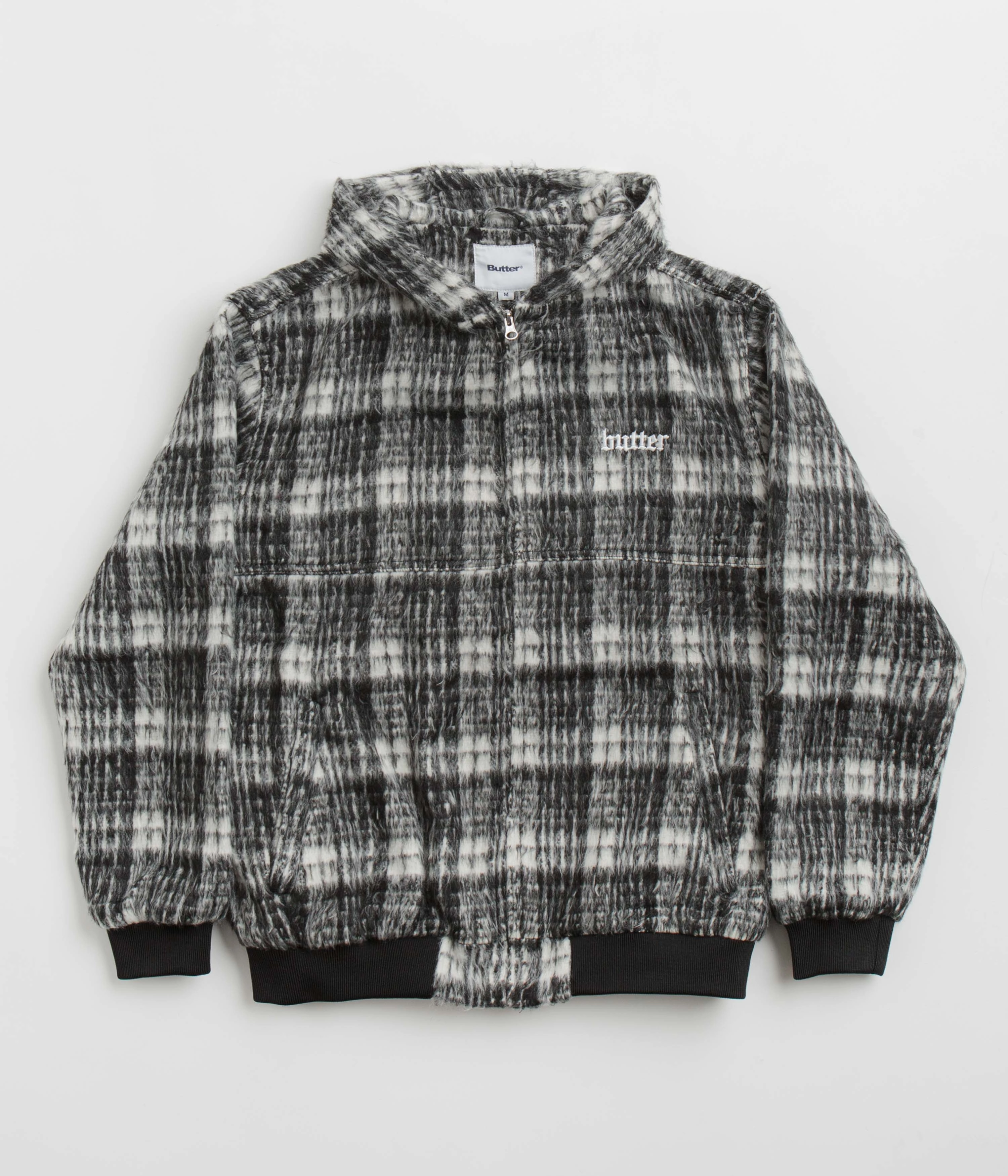 Butter Goods Heavy Plaid Work Jacket - Black / White Hyperguard Water Resistance suitable for community activities