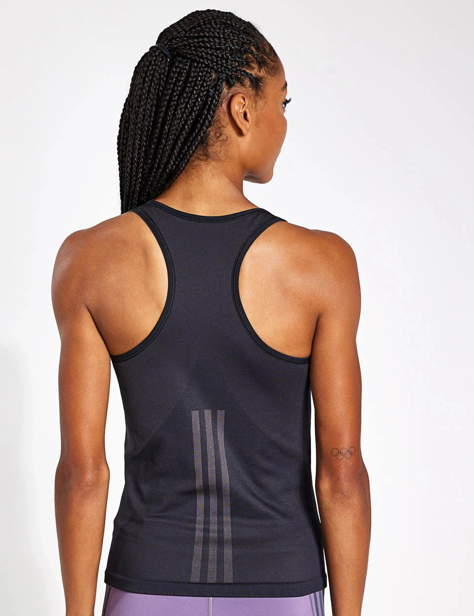 AEROKNIT Tank Top - Black/Grey Six wide - track Soft Cool