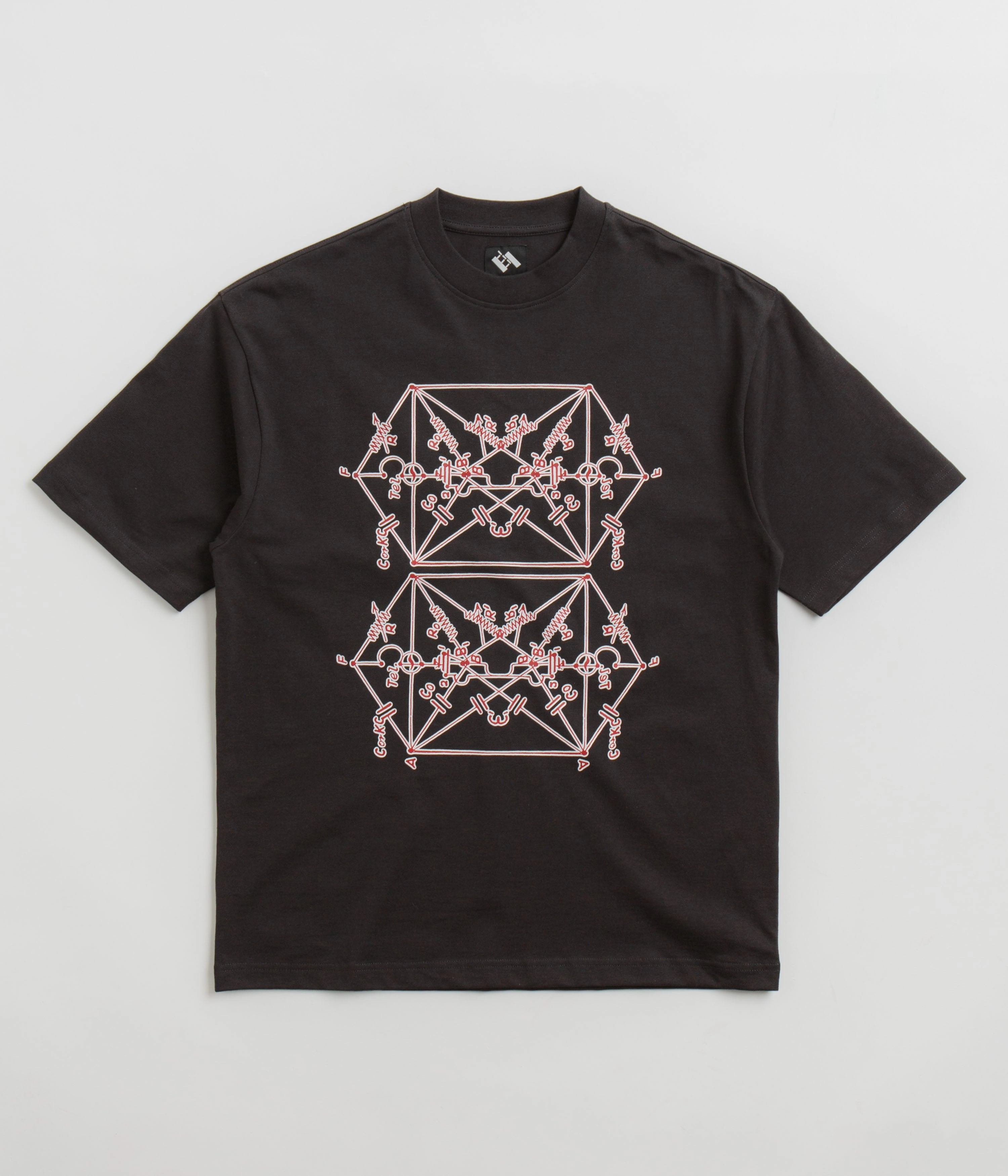 The Trilogy Tapes Envelope Goat T-Shirt - Black Ruffled Compact Knit Structure