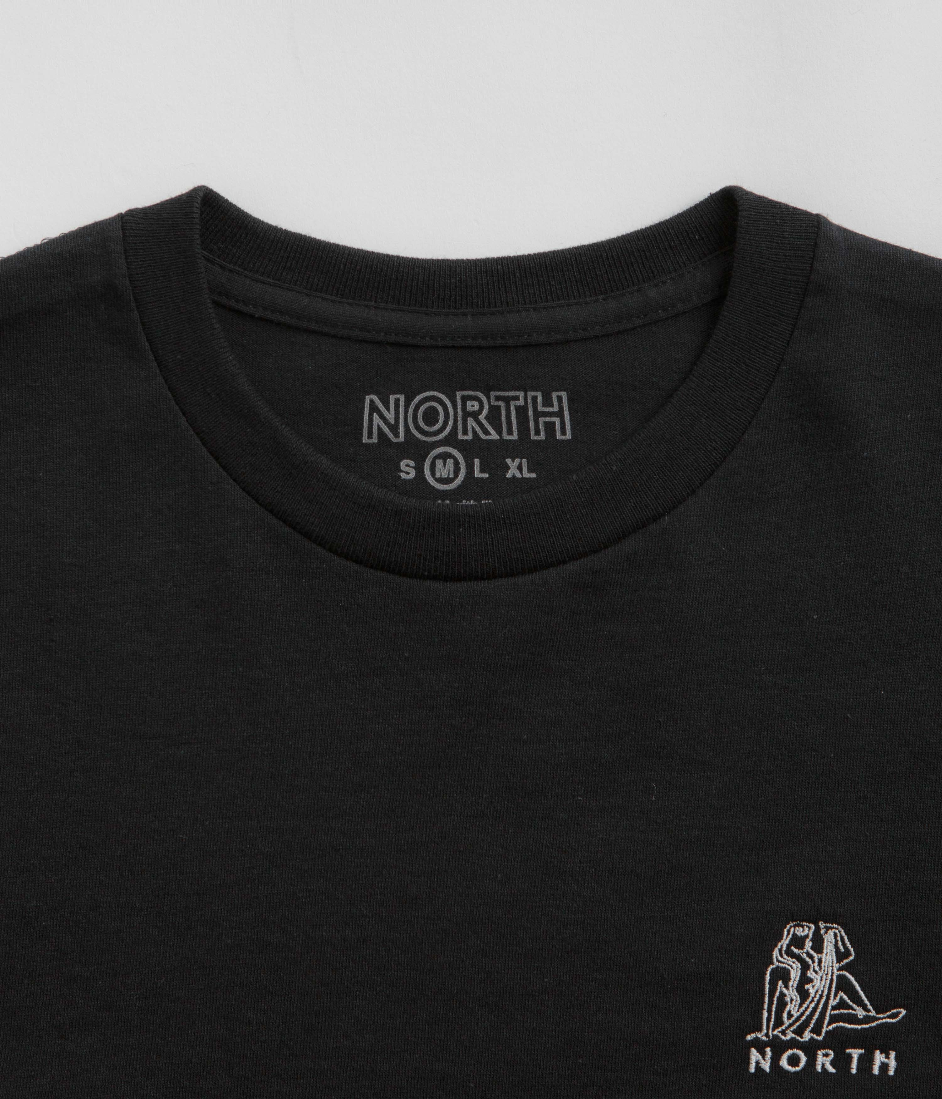 North Zodiac Logo T-Shirt - Black / White Bow animal hem