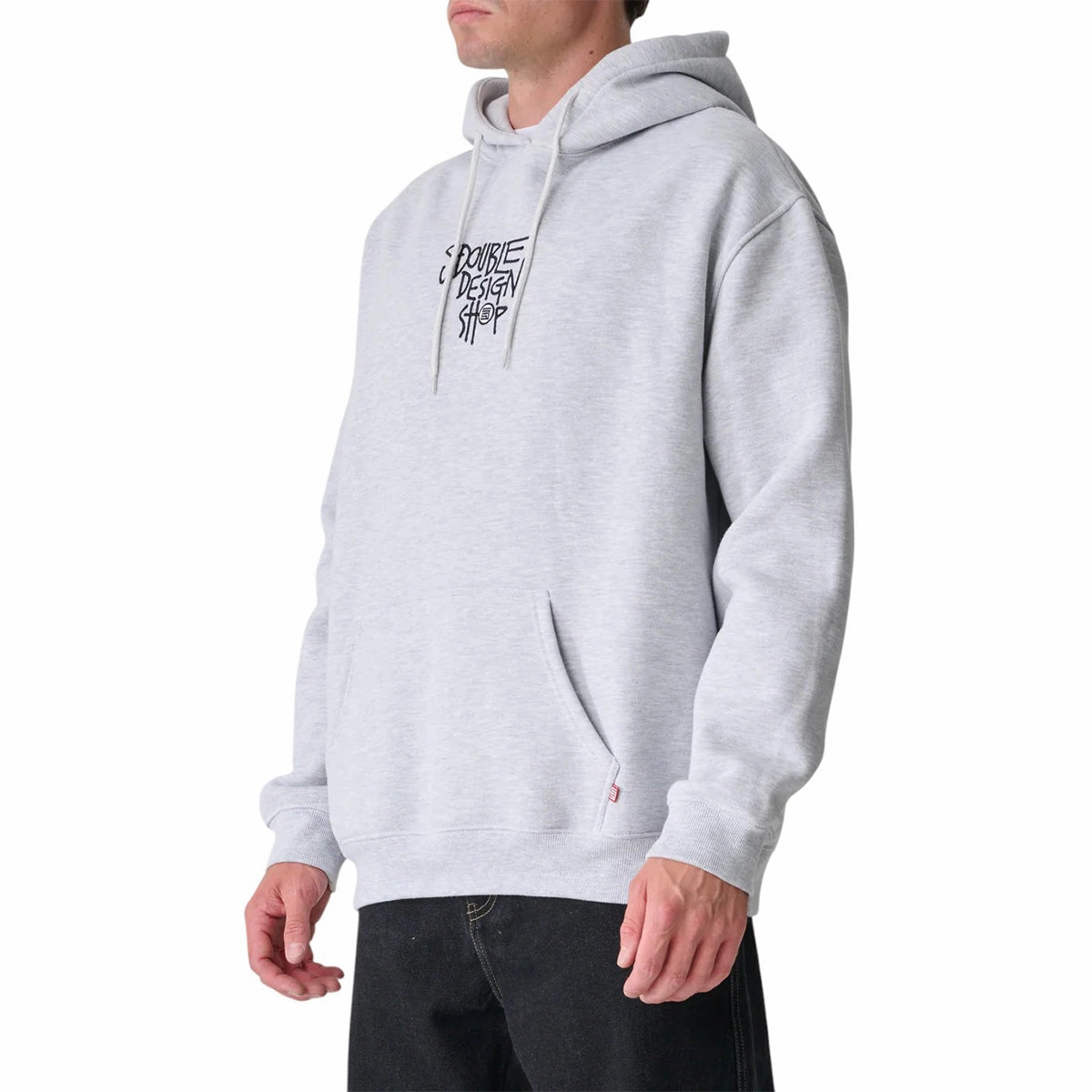 S/Double - Dot Shop Hoodie Ash Heather Reinforced Elbow Patches Chiffon details