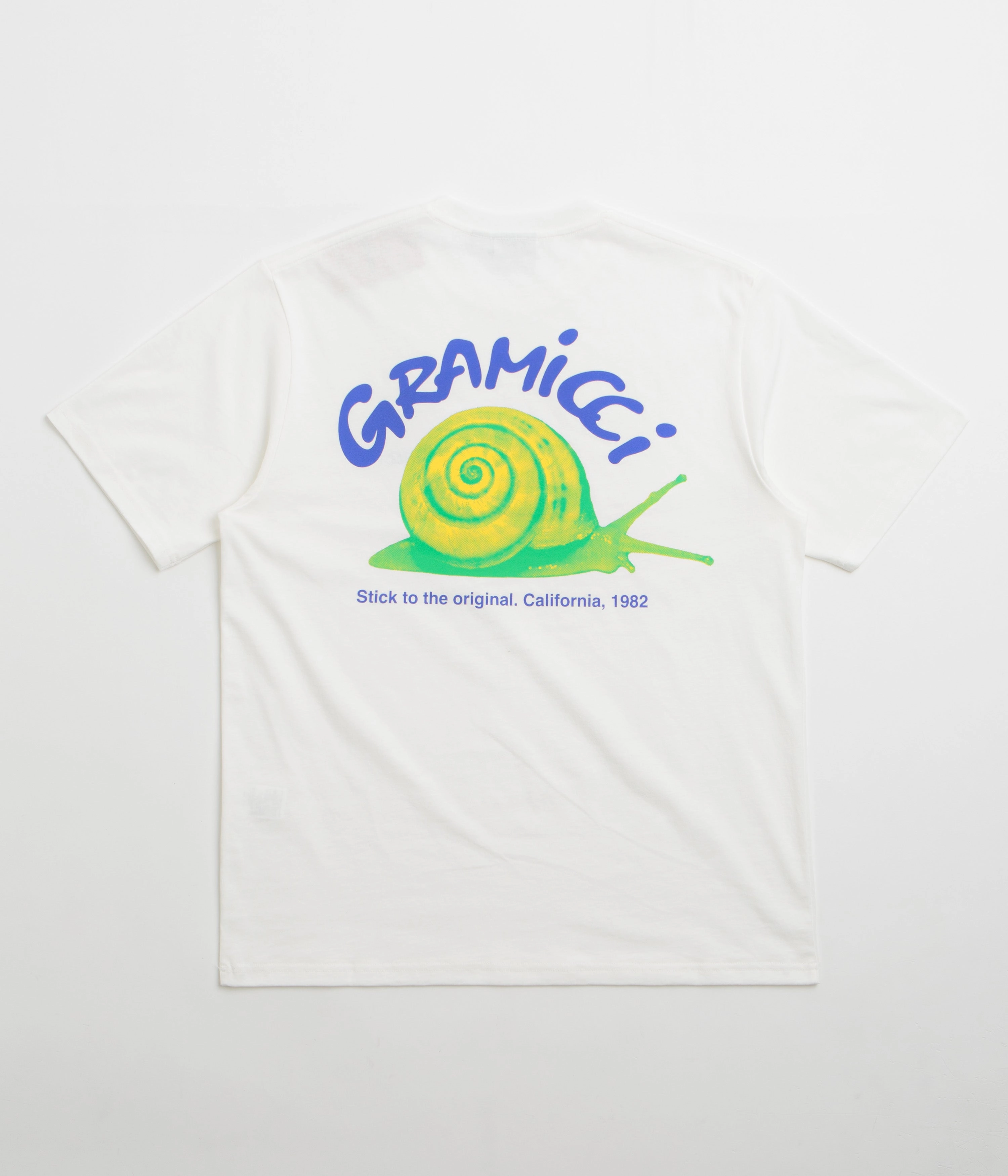 Gramicci Snail T-Shirt - White statement details Unisex Design