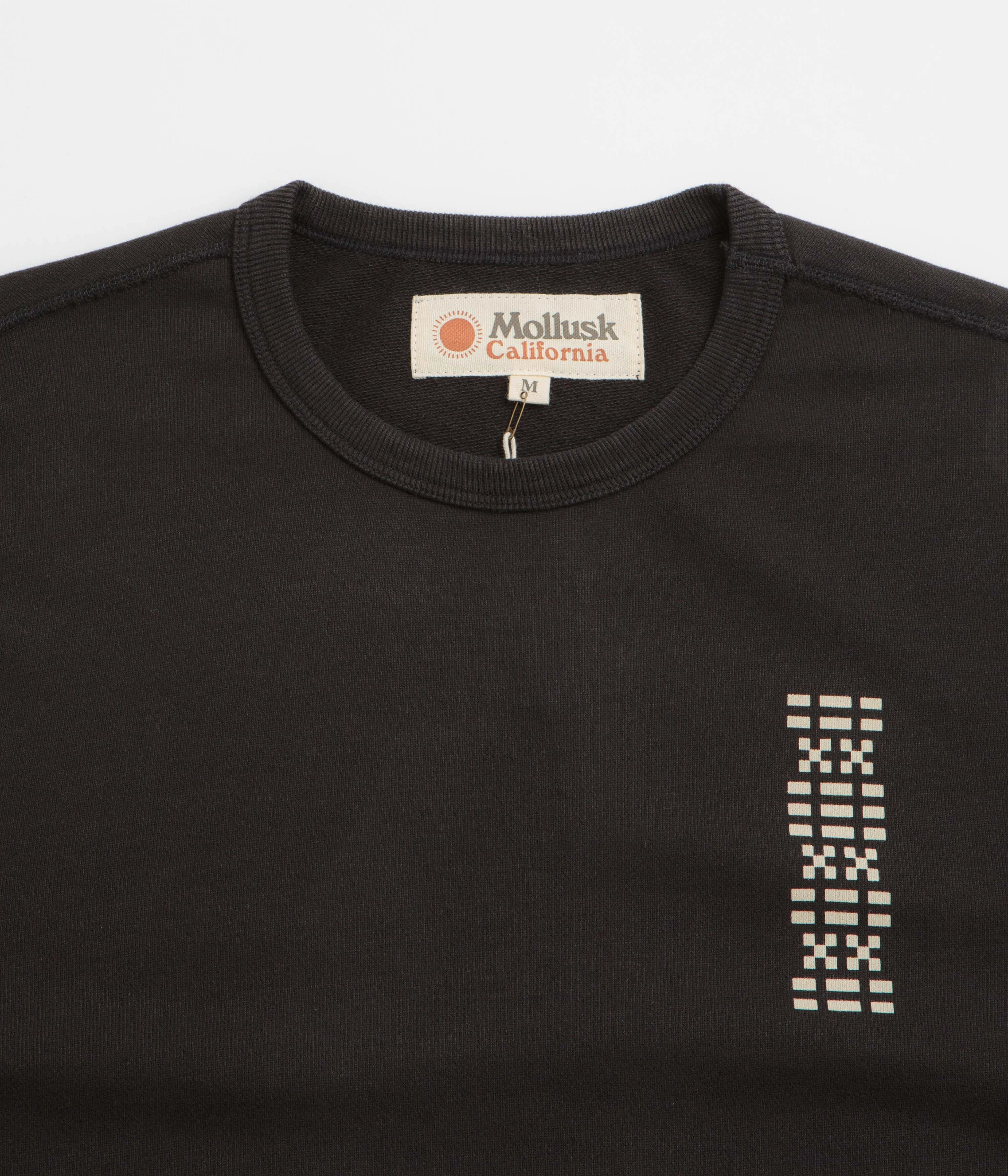 product lace femininity Mollusk Helix Crewneck Sweatshirt - True Black