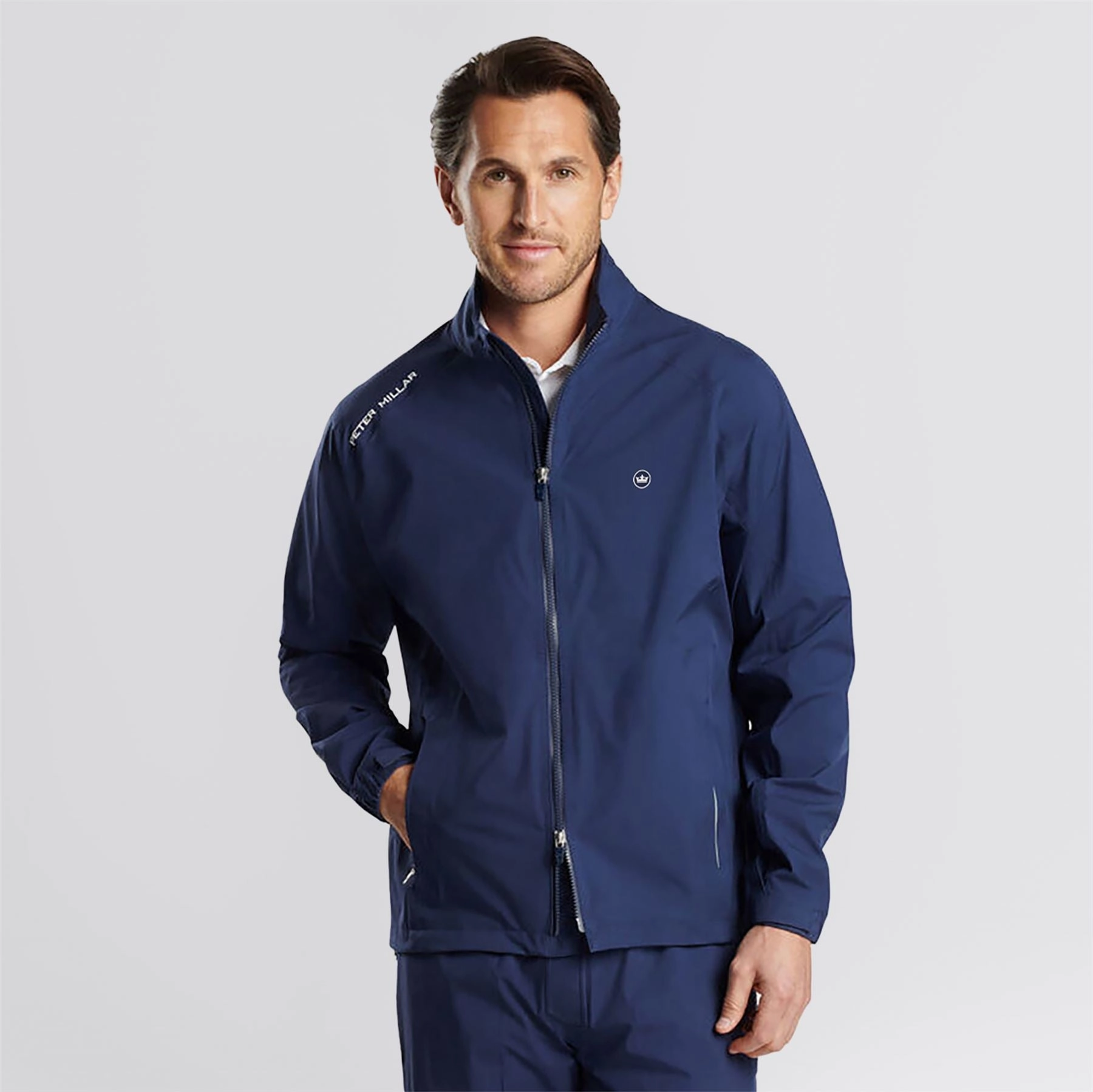 Rain Walker Waterproof Jacket Navy Day Trek Sleek Finish