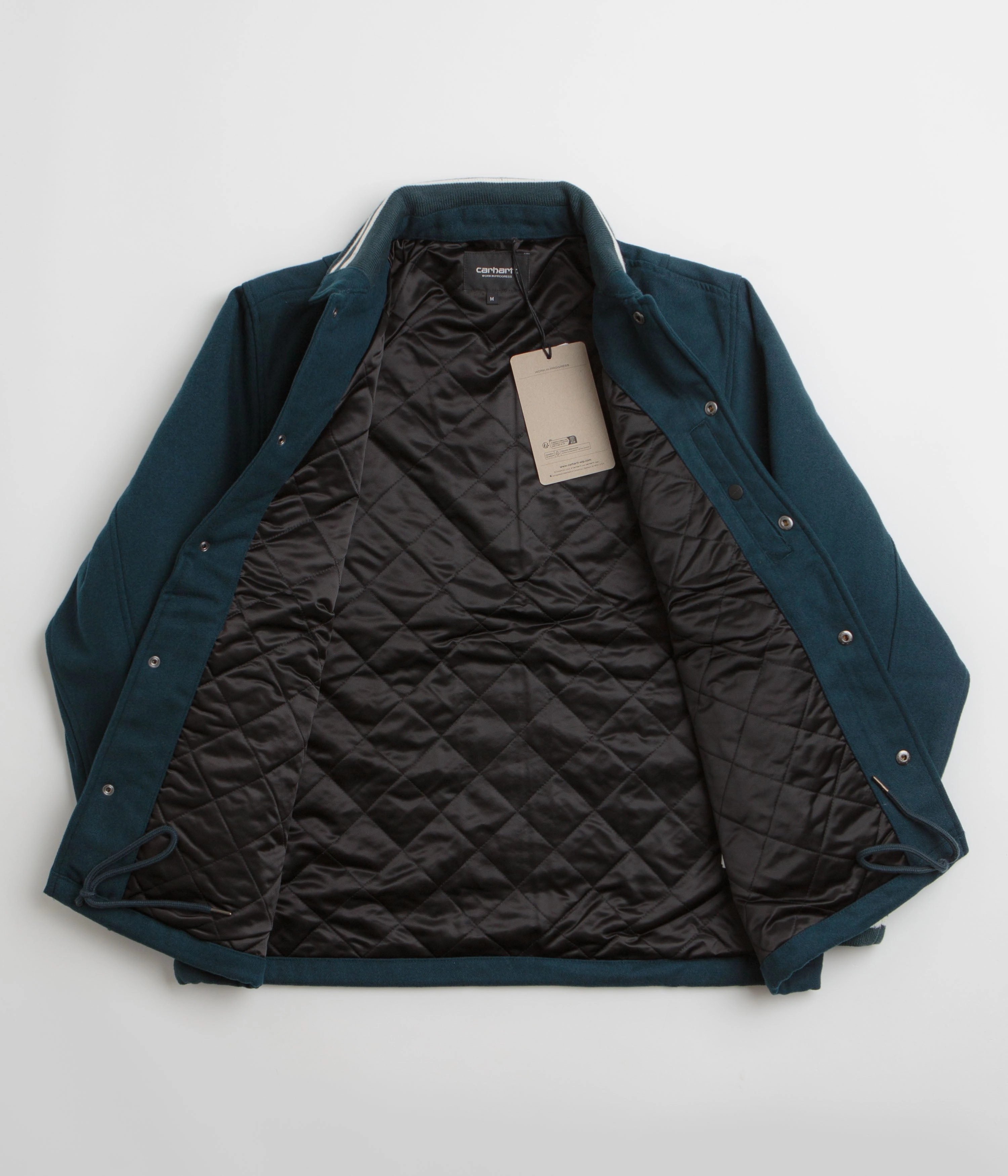 Street Function Carhartt Wool Coach Jacket - Deep Lagoon / Wax