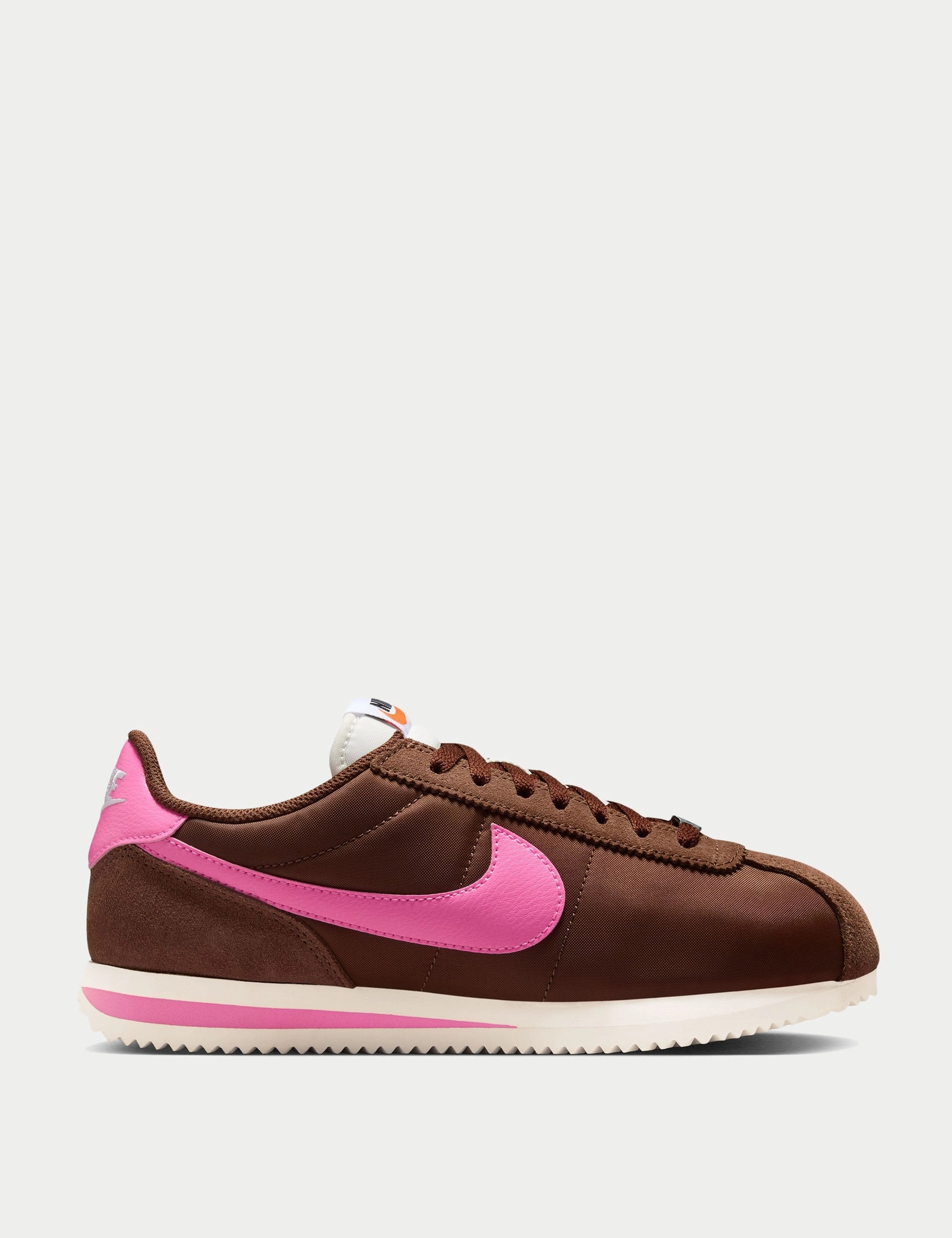 Cortez Textile Shoes - Fauna Brown/Sail/White/Pink Spell Mesh   lined