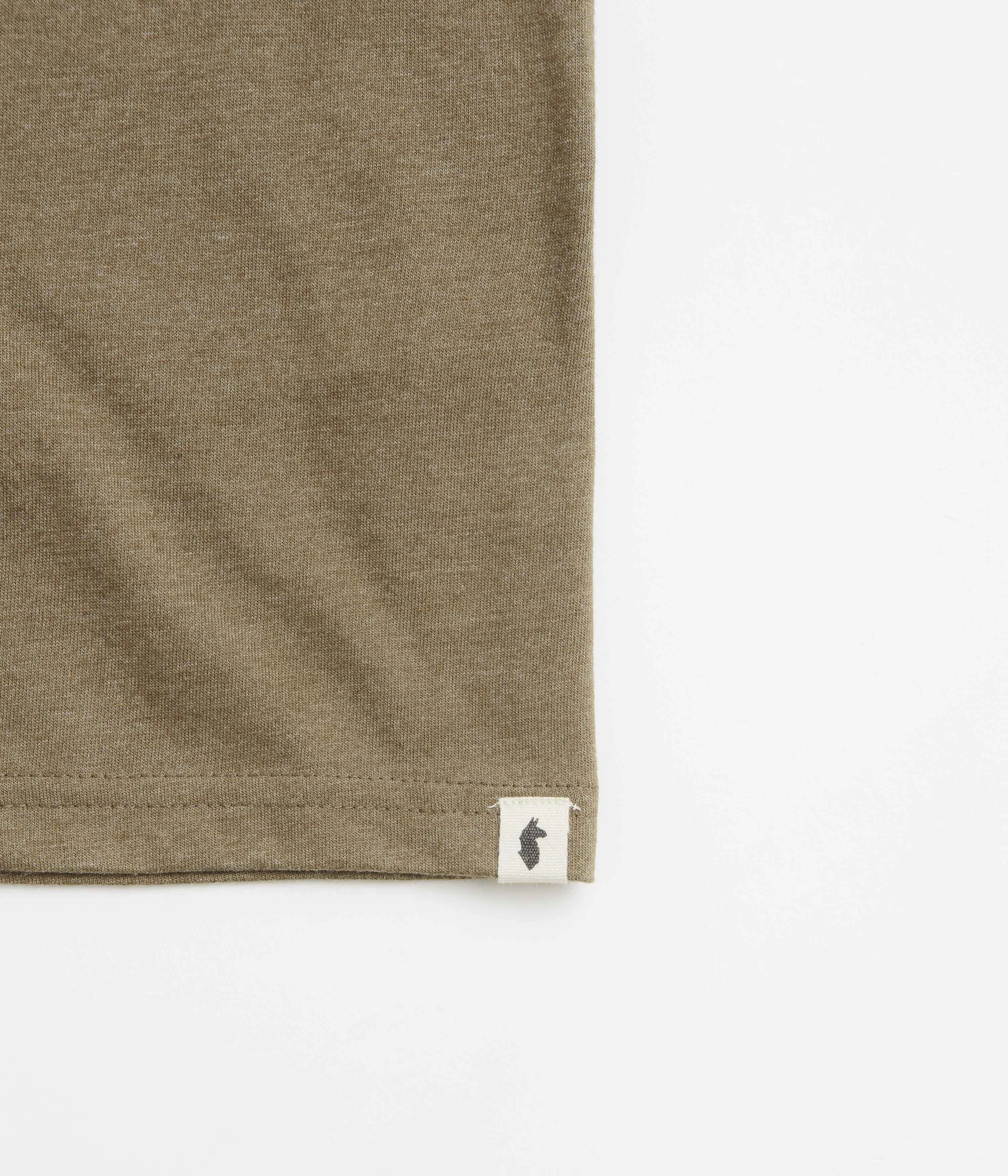 Striped style Cotopaxi Llama T-Shirt - Live Oak