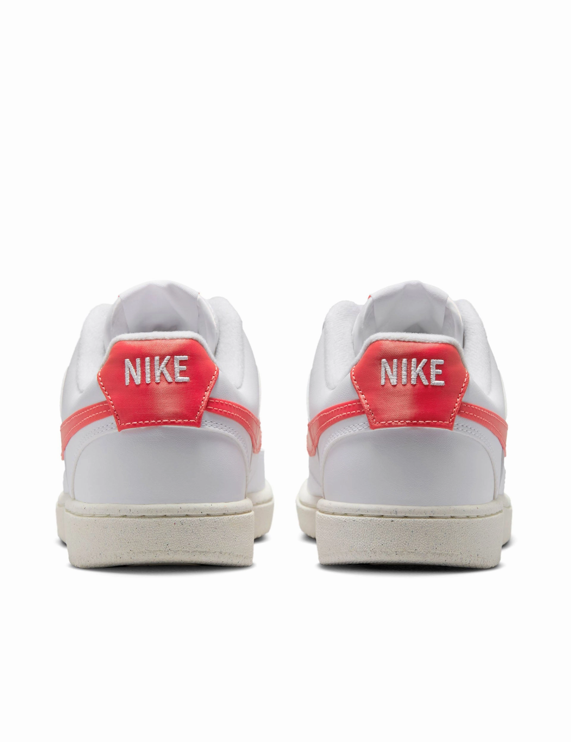 Court Vision Low Next Nature Shoes - White/Magic Ember/Sail Collapsible Heel Design