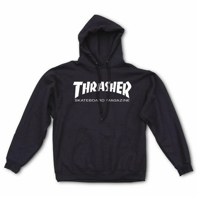 Thrasher - Skate Mag Hoodie Black Glamorous touch Seamless Shoulder