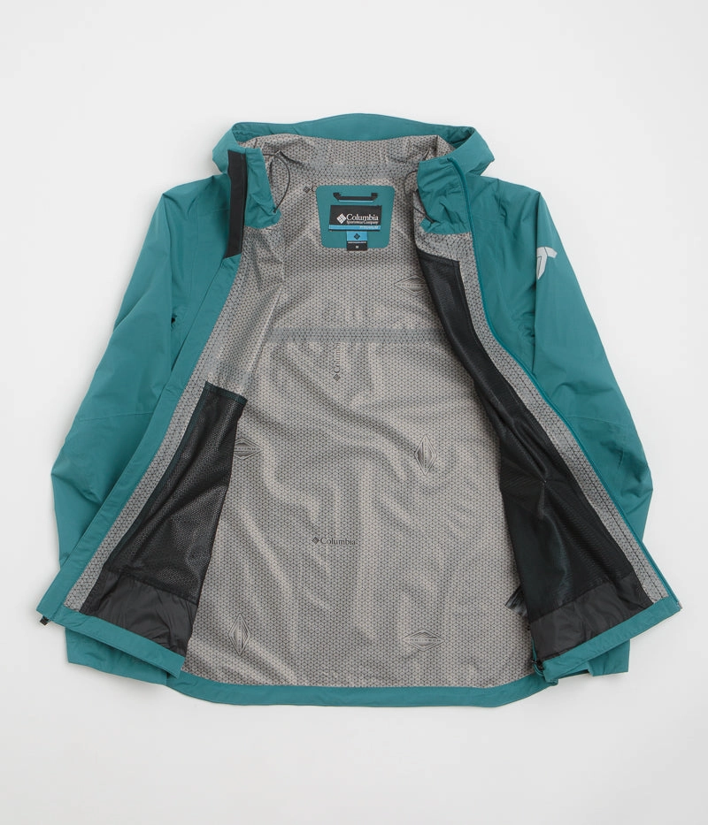 Columbia Ampli-Dry II Shell Jacket - River Blue Secure Zip Pockets concert - goers