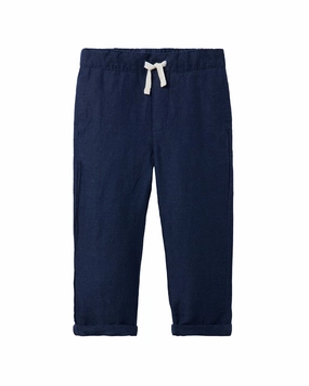 Janie and Jack The Linen-Blend Pull-On Pant Structured fabric Moisture control