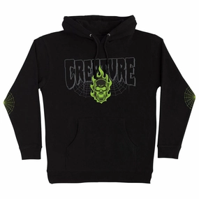 Breathable Layer Fit Sporty Performance Creature - Bonehead 2 Relic Hoodie Black