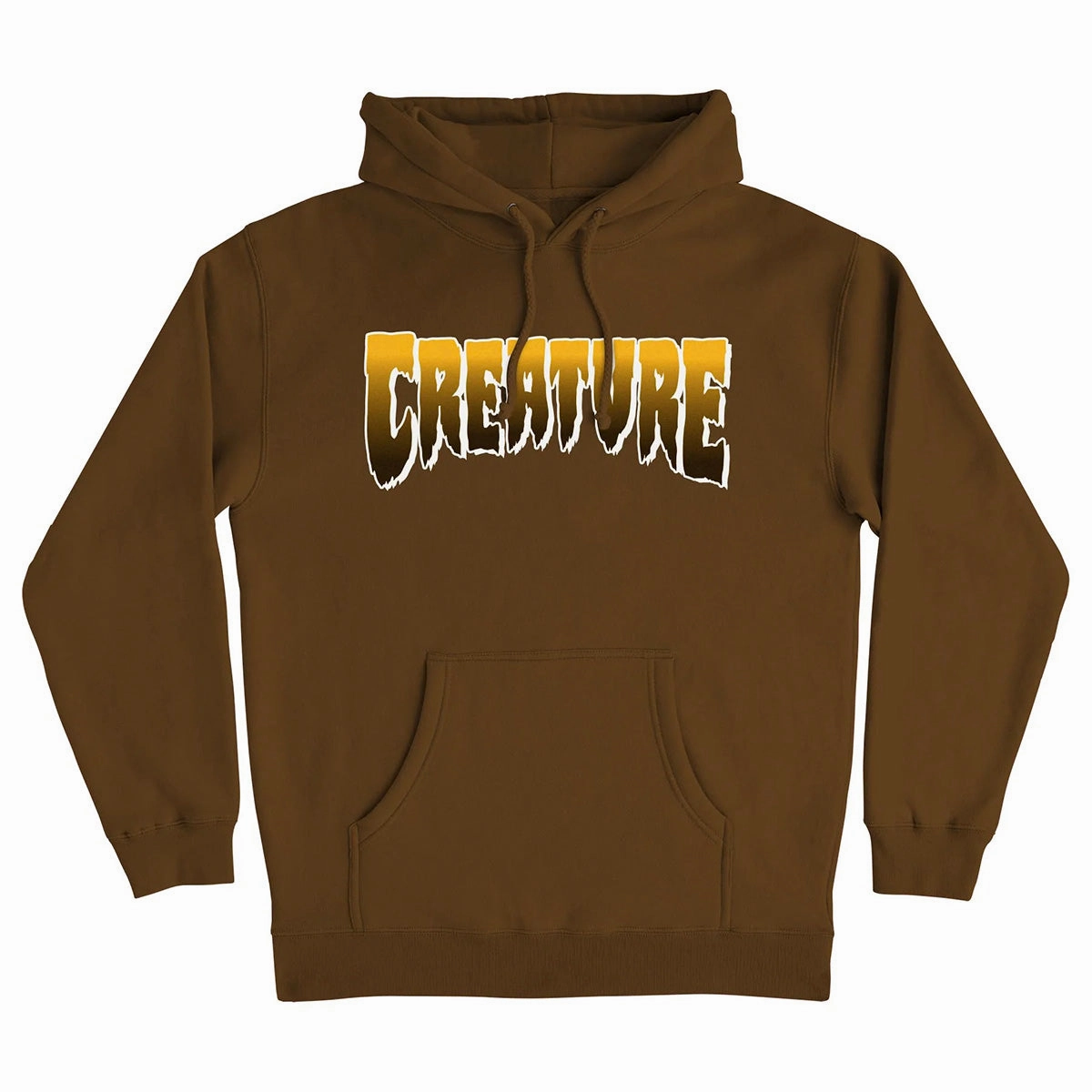 Breathable Shape Trend Feel Creature - Logo Hoodie Brown
