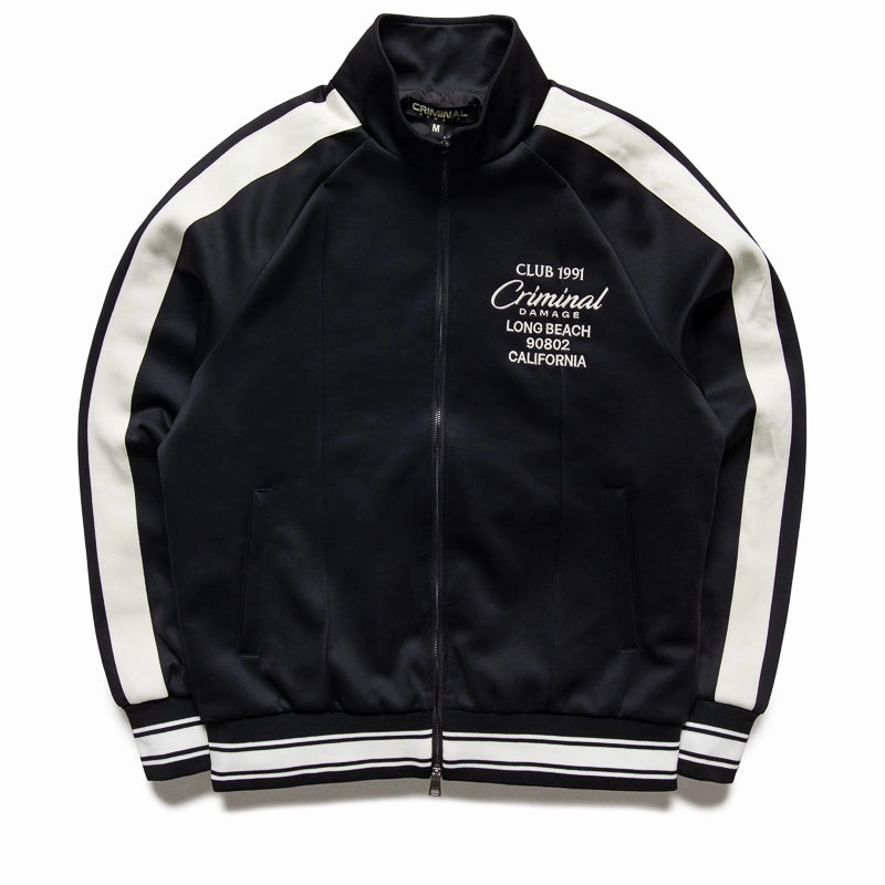 suitable for beauty pageants Volunteer Criminal Damage Pin Tuck Track Top - Black