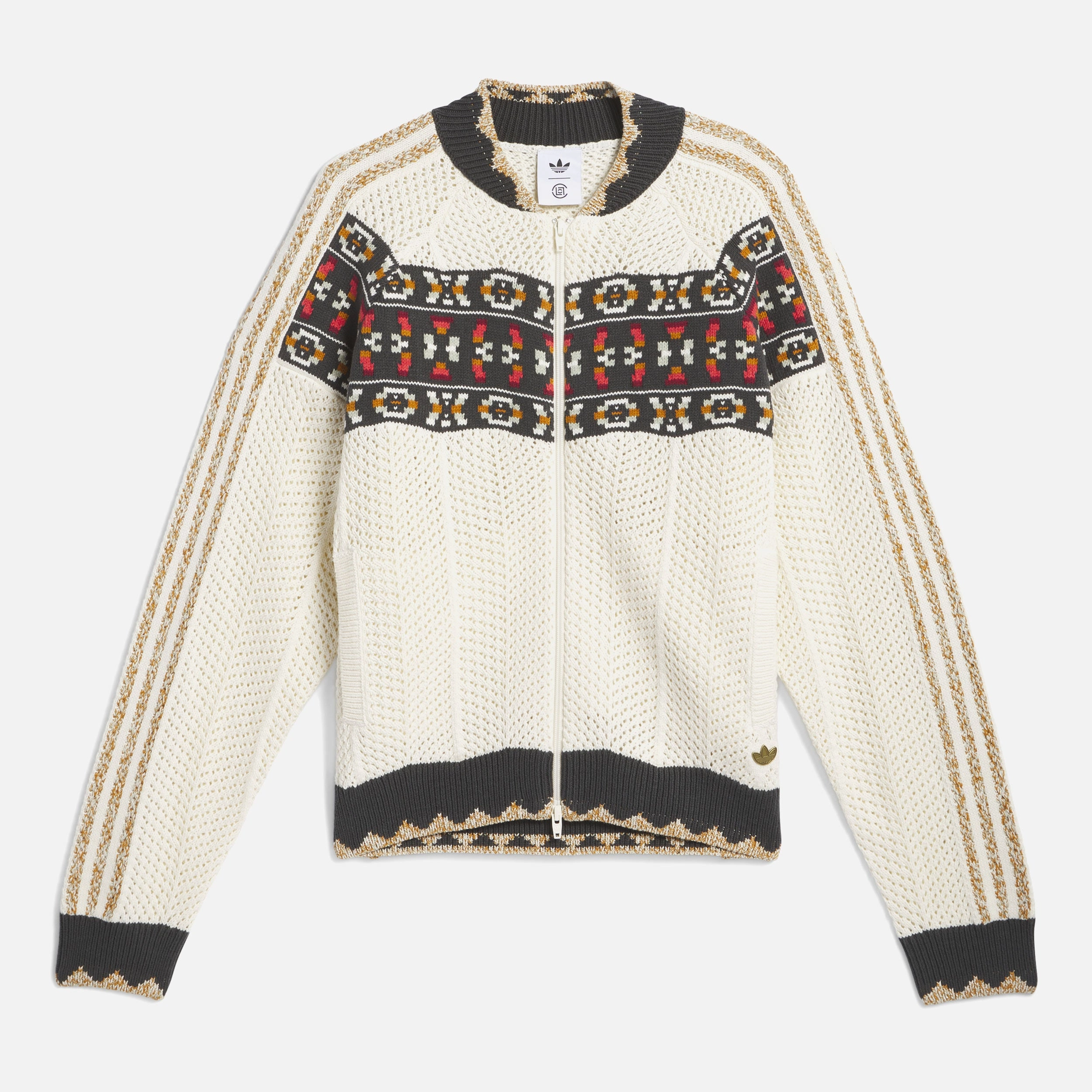 Valentine's look Comfort Shield Crochet Track Top x CLOT by Edison Chen
