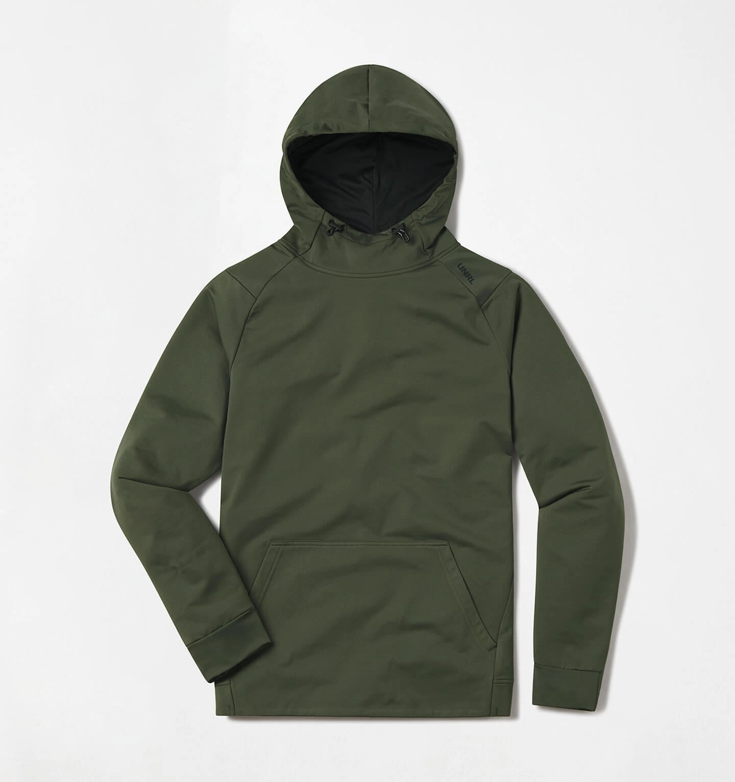 Ribbed Neckline Crossover Hoodie II