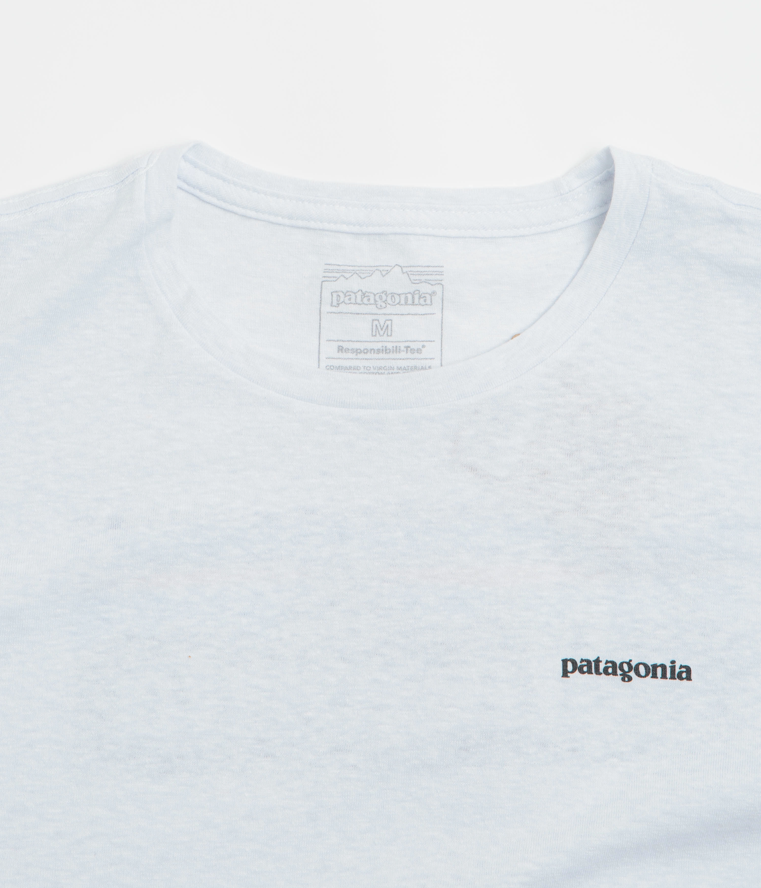 Patagonia Womens P-6 Logo Responsibili-Tee T-Shirt - White sequin