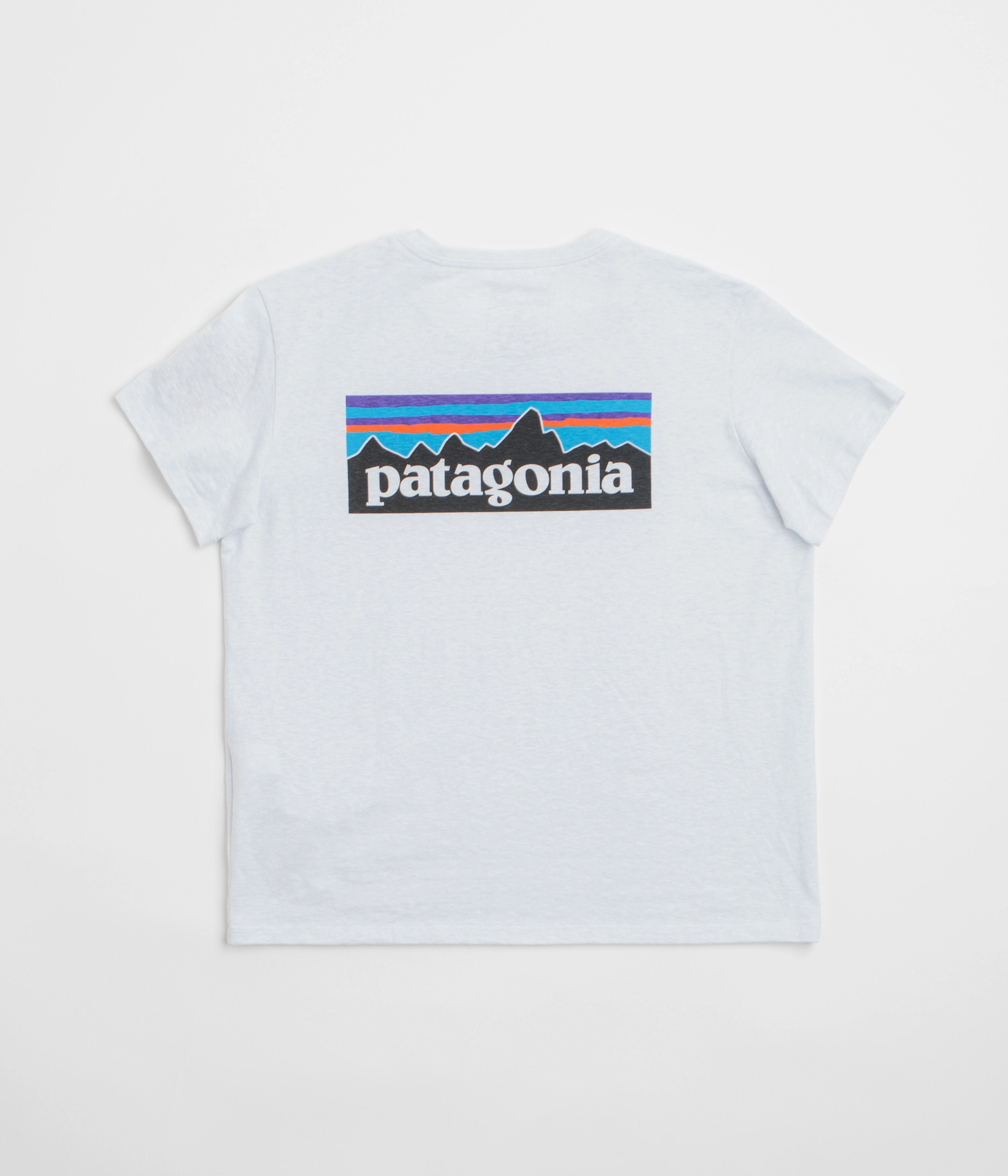 uniqueness Girls' night out Patagonia Womens P-6 Logo Responsibili-Tee T-Shirt - White