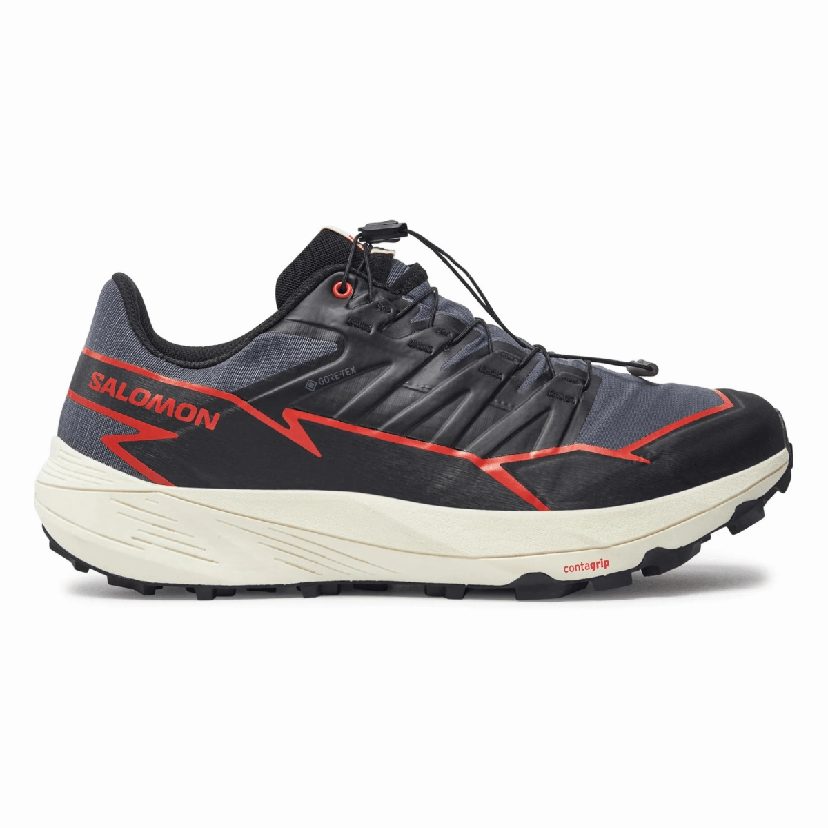 Salomon Men's Thundercross Gore-Tex Turbulence/Black/Cherry Tomato Yoga Friendly Streamlined grip