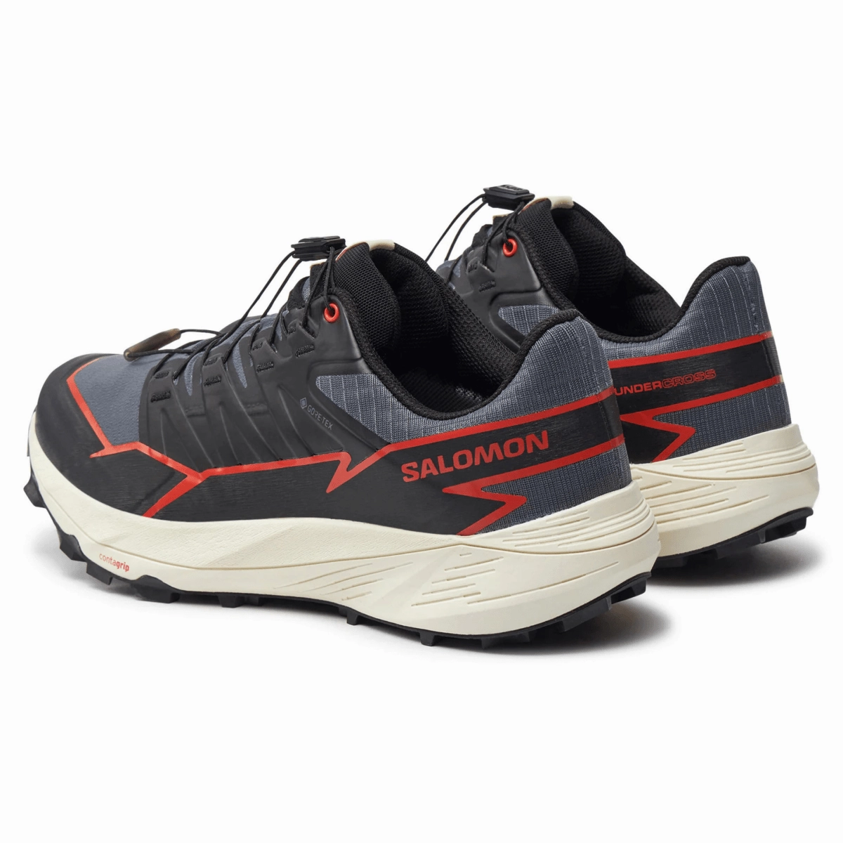 Salomon Men's Thundercross Gore-Tex Turbulence/Black/Cherry Tomato Light Structure