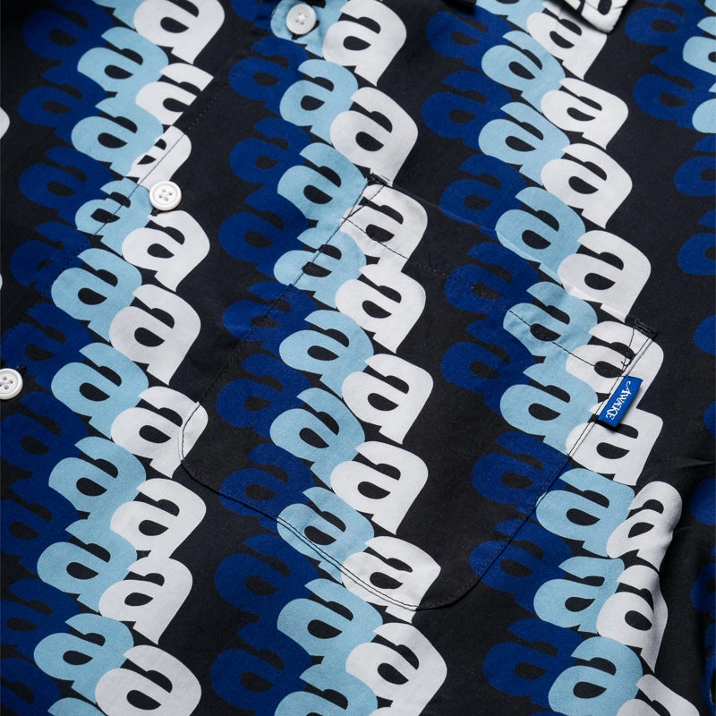 Awake NY Triple 'A' Print Camp Shirt - Blue/Multi Non Iron Material