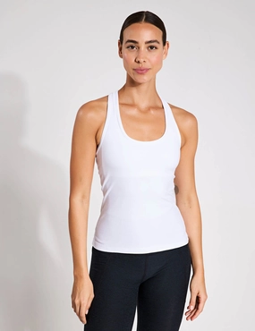 Spacedye Step Up Racerback Tank - Cloud White Thermal Balance Quick Recovery Fabric