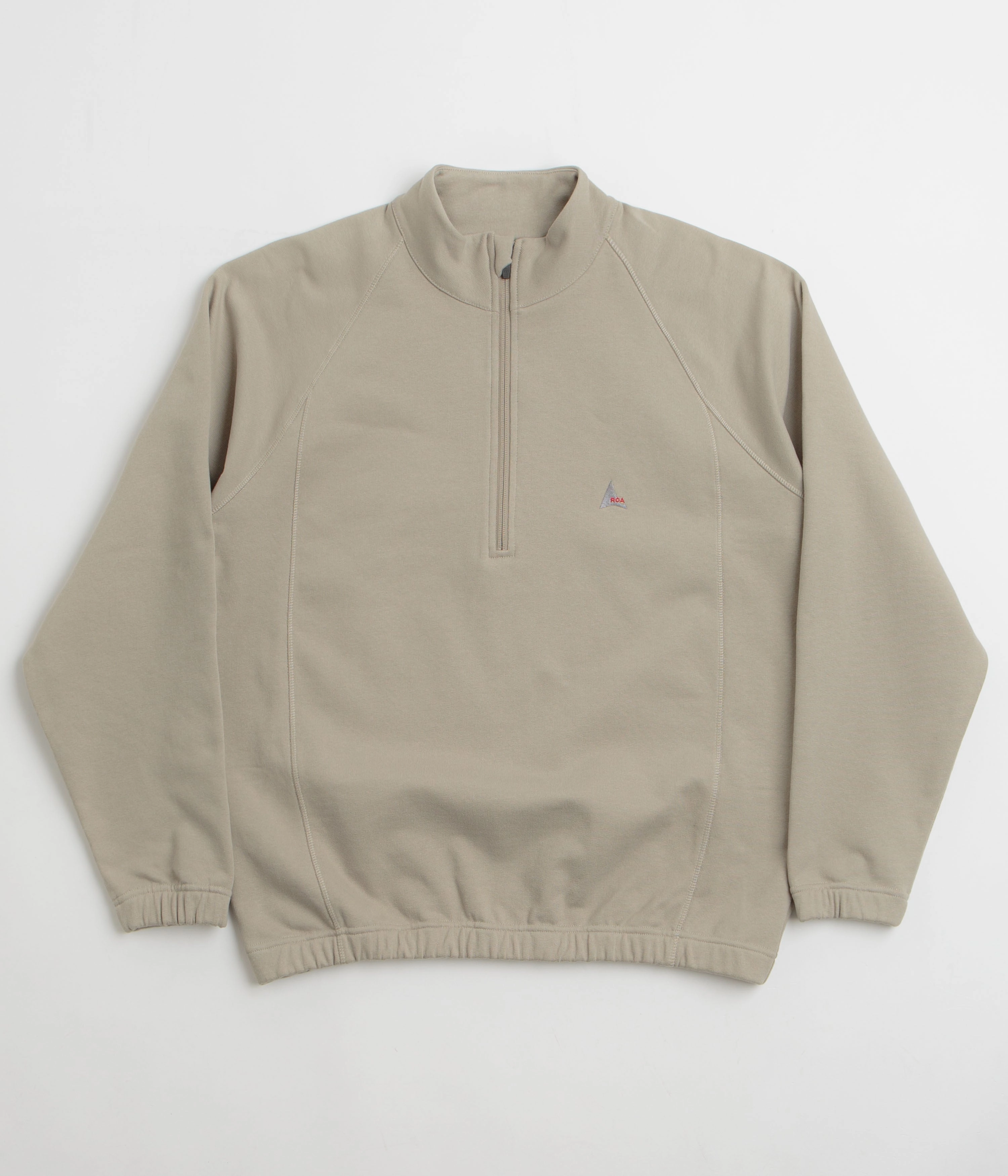 Urban Active ROA Heavy Half Zip Sweatshirt - Taupe