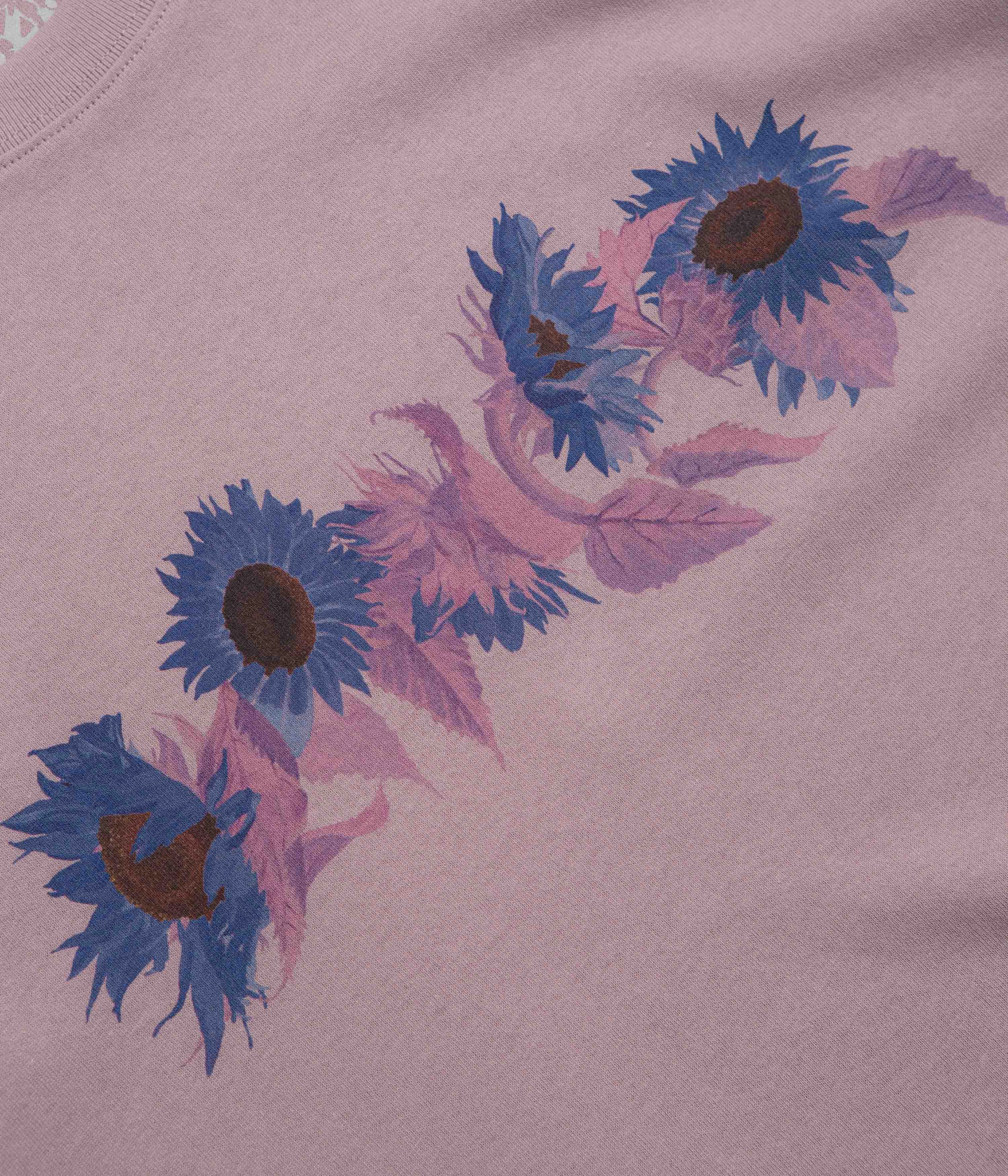 Square Neck Dancer Sunflower T-Shirt - Faded Rose