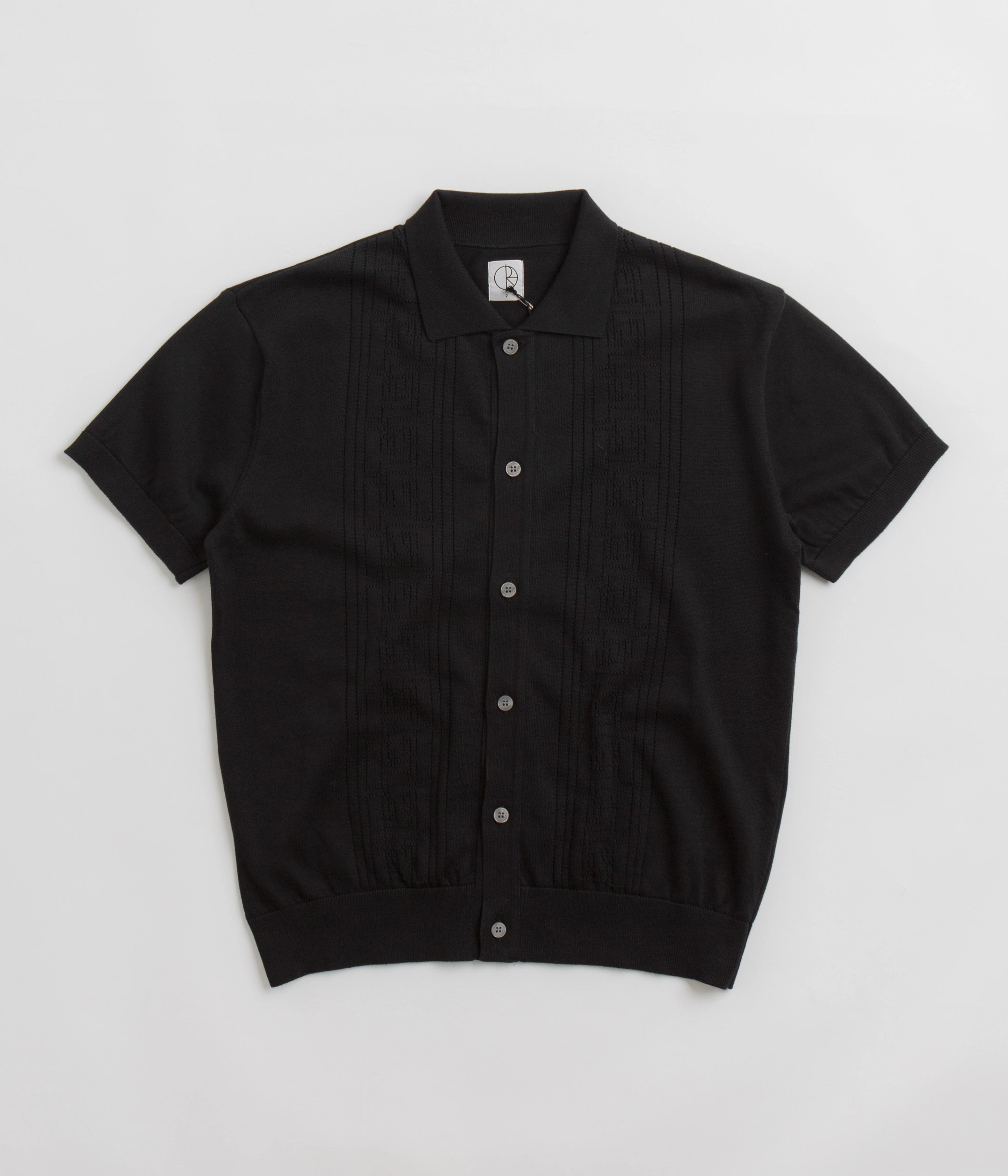 Printed Pattern Chill Wear Polar Double P Miles Cardigan - Black