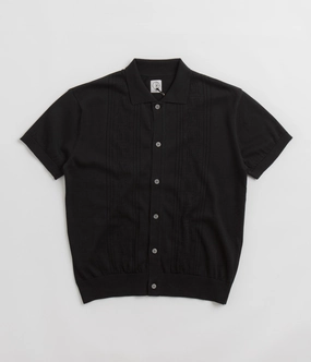 Printed Pattern Chill Wear Polar Double P Miles Cardigan - Black