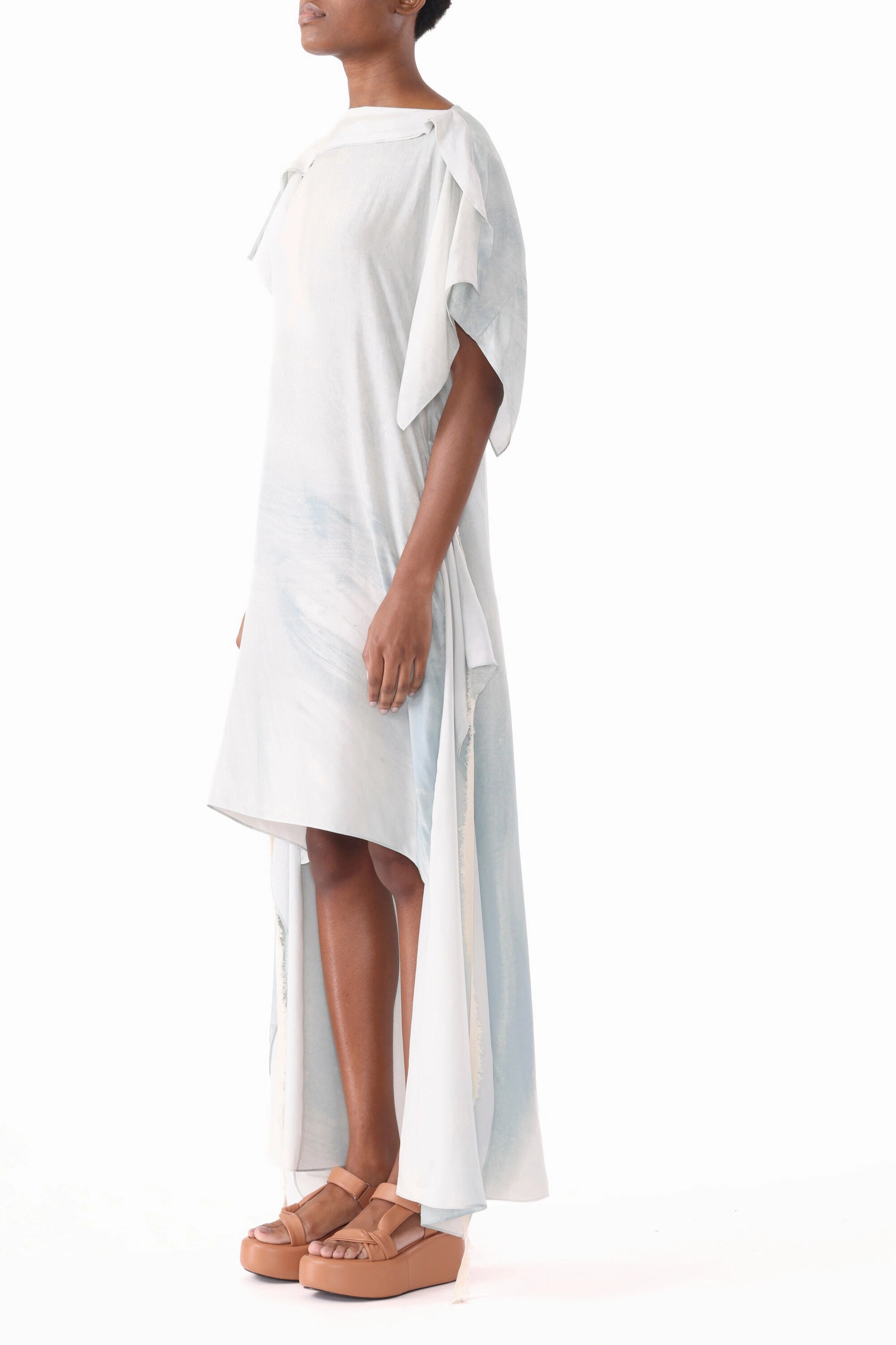 Sweetheart Cut SILK HABOTAI KIMONO WRAP DRESS