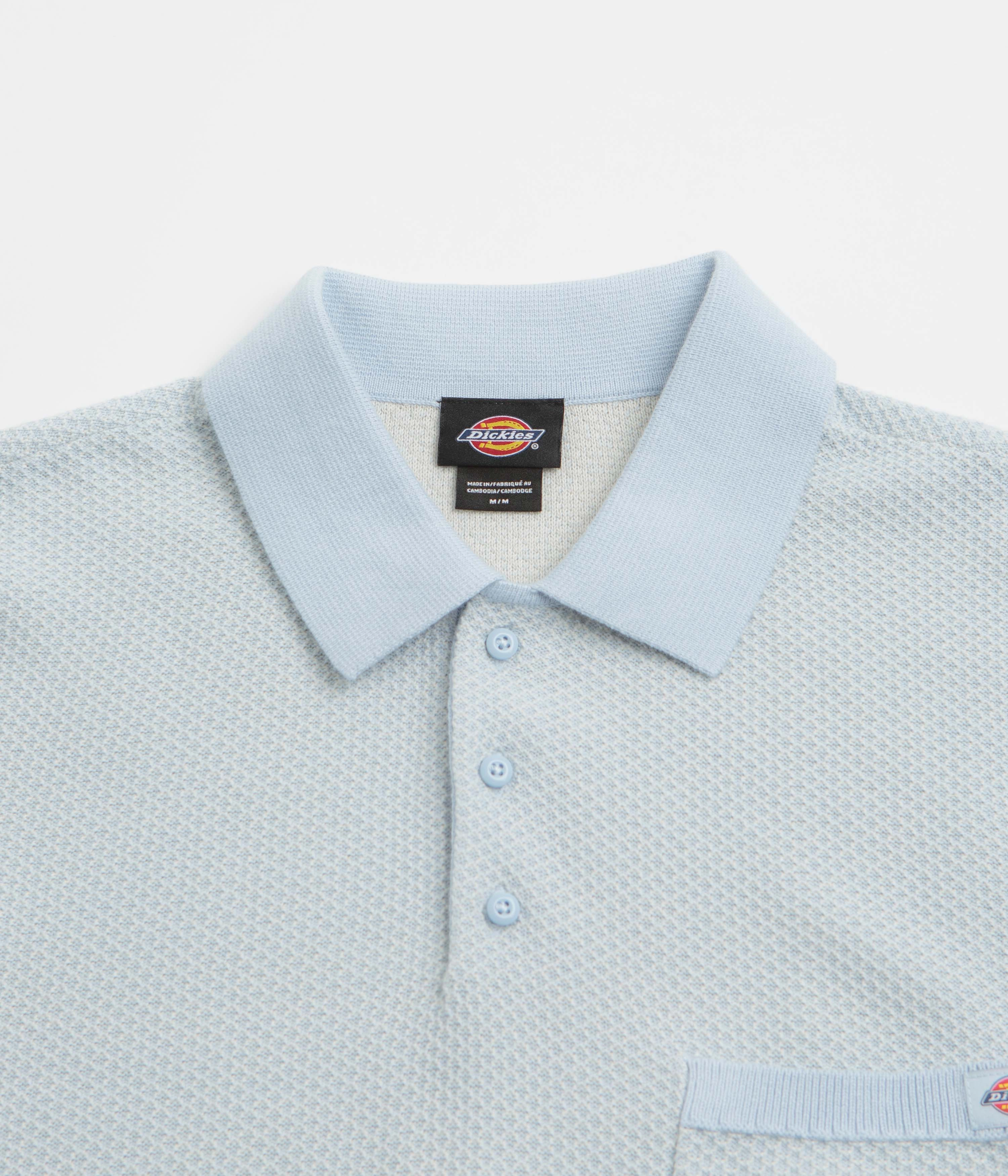 Dickies Rocky Knit Short Sleeve Polo Shirt - Whitecap Grey Runway Inspired